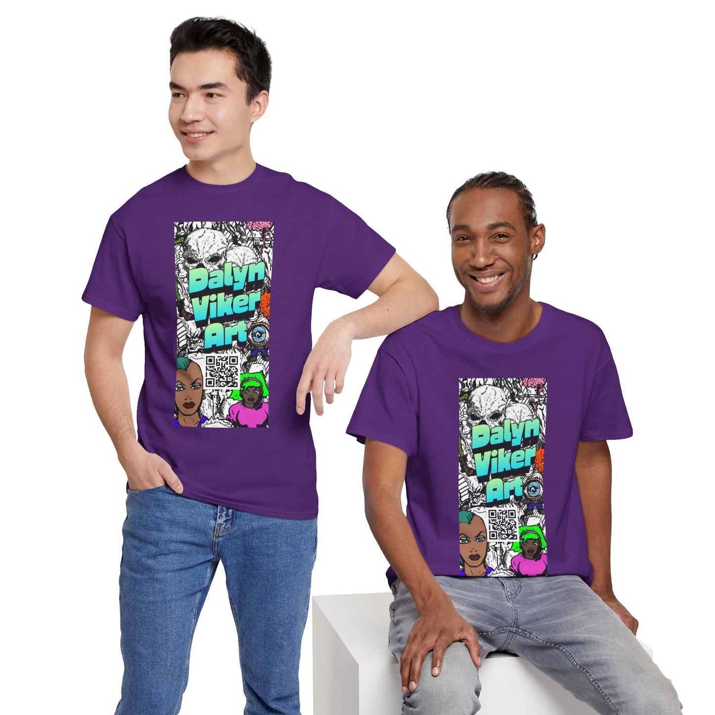 Graphic Art T-Shirt — "Dalyn Viker Art" Vertical Collage Tee