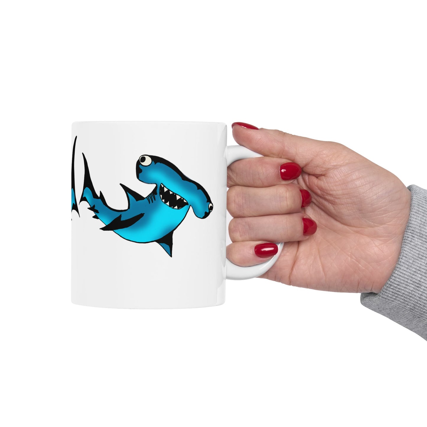 Cute Hammerhead Shark Ceramic Mug - Fun Gift for Animal Lovers