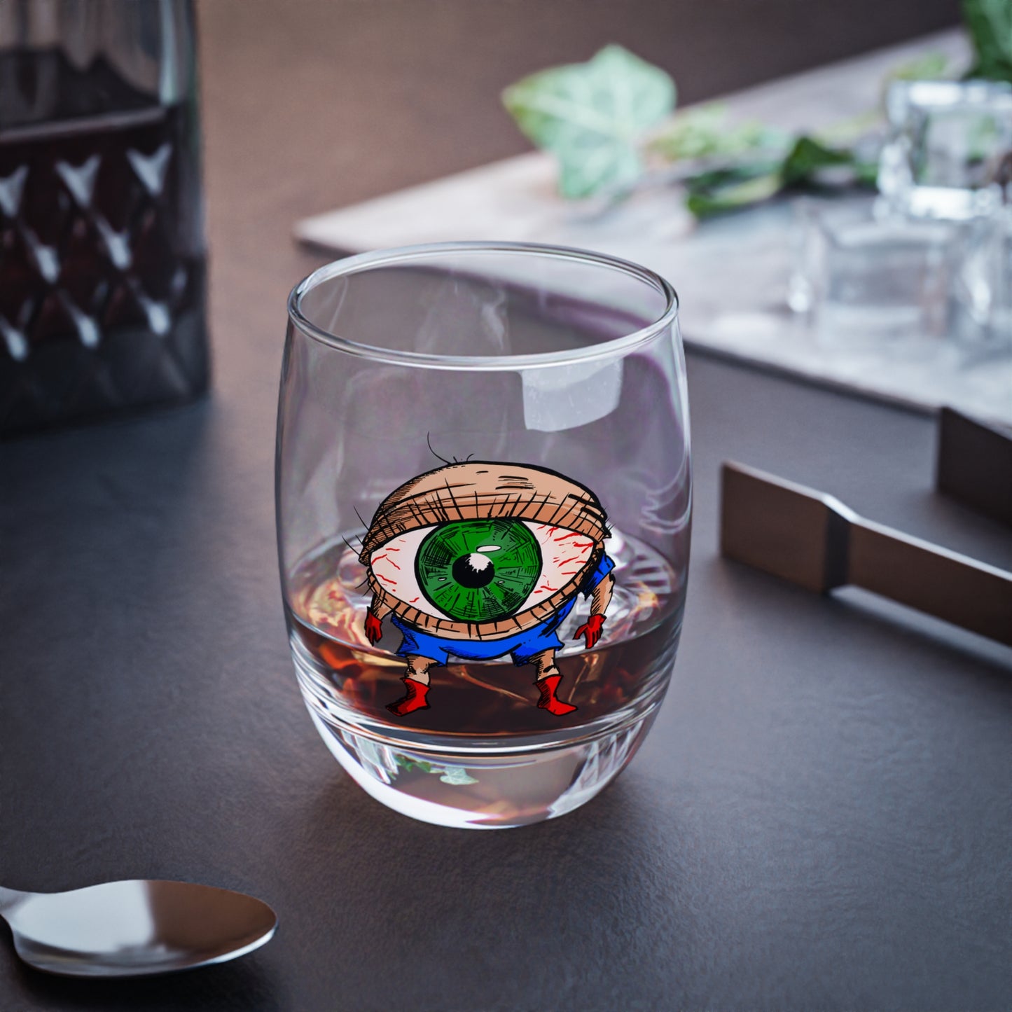 Terrif-EYE-ing Unique Cartoon Eye Whiskey Glass – Fun Gift for Whiskey Lovers