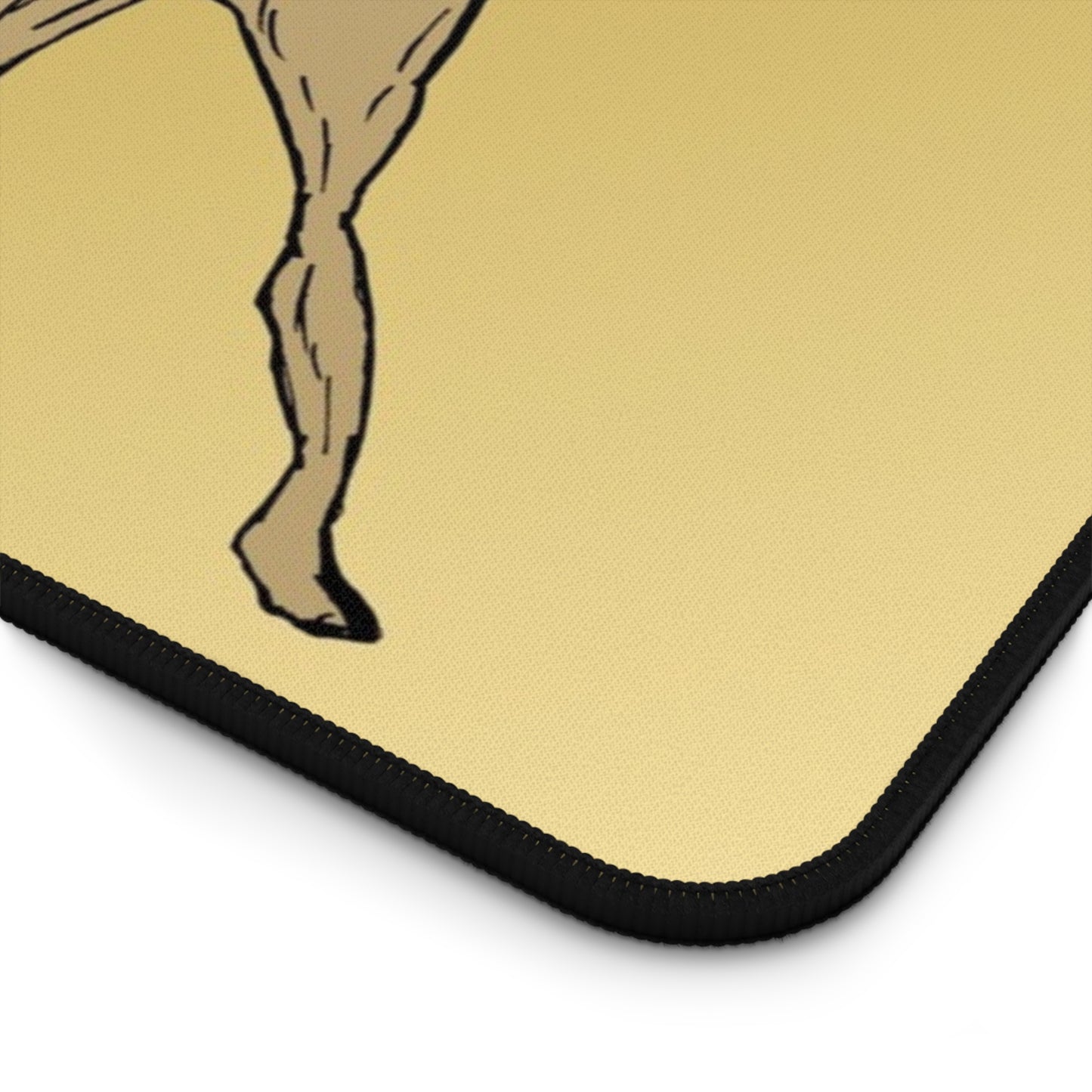 Nomadic Rider on a Camel Desk Mat — Desert Sunset Mouse Pad