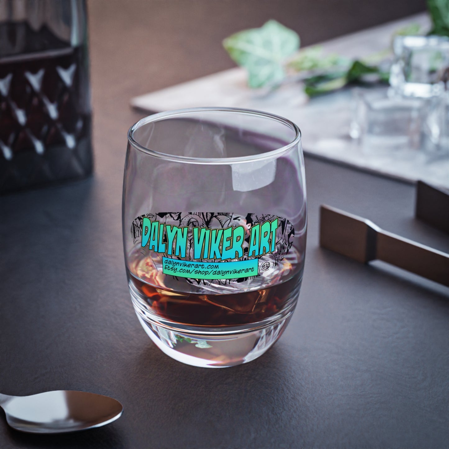 Dalyn Viker Art - Artistic Whiskey Glass - Unique Gift for Drink Enthusiasts