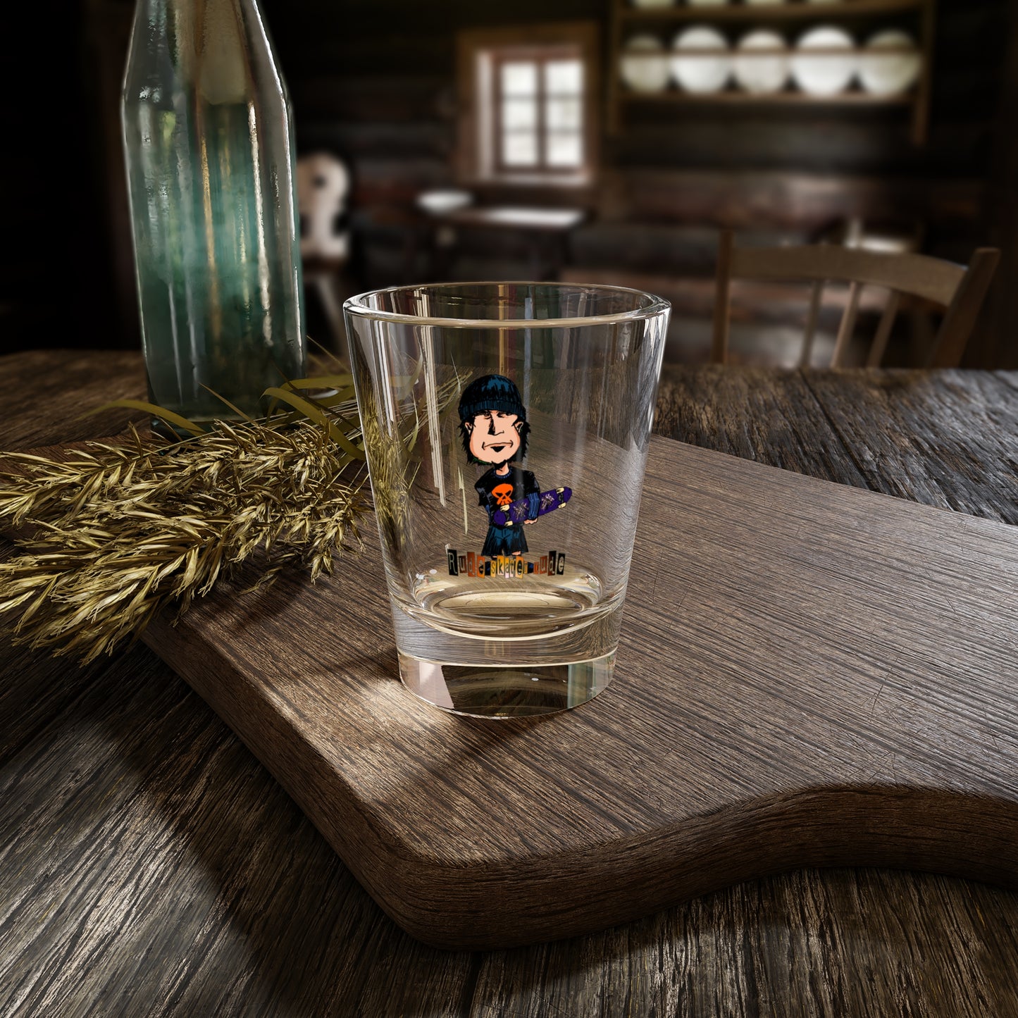 Rude Skater Dude Shot Glass — 1.5oz Novelty Party Glass
