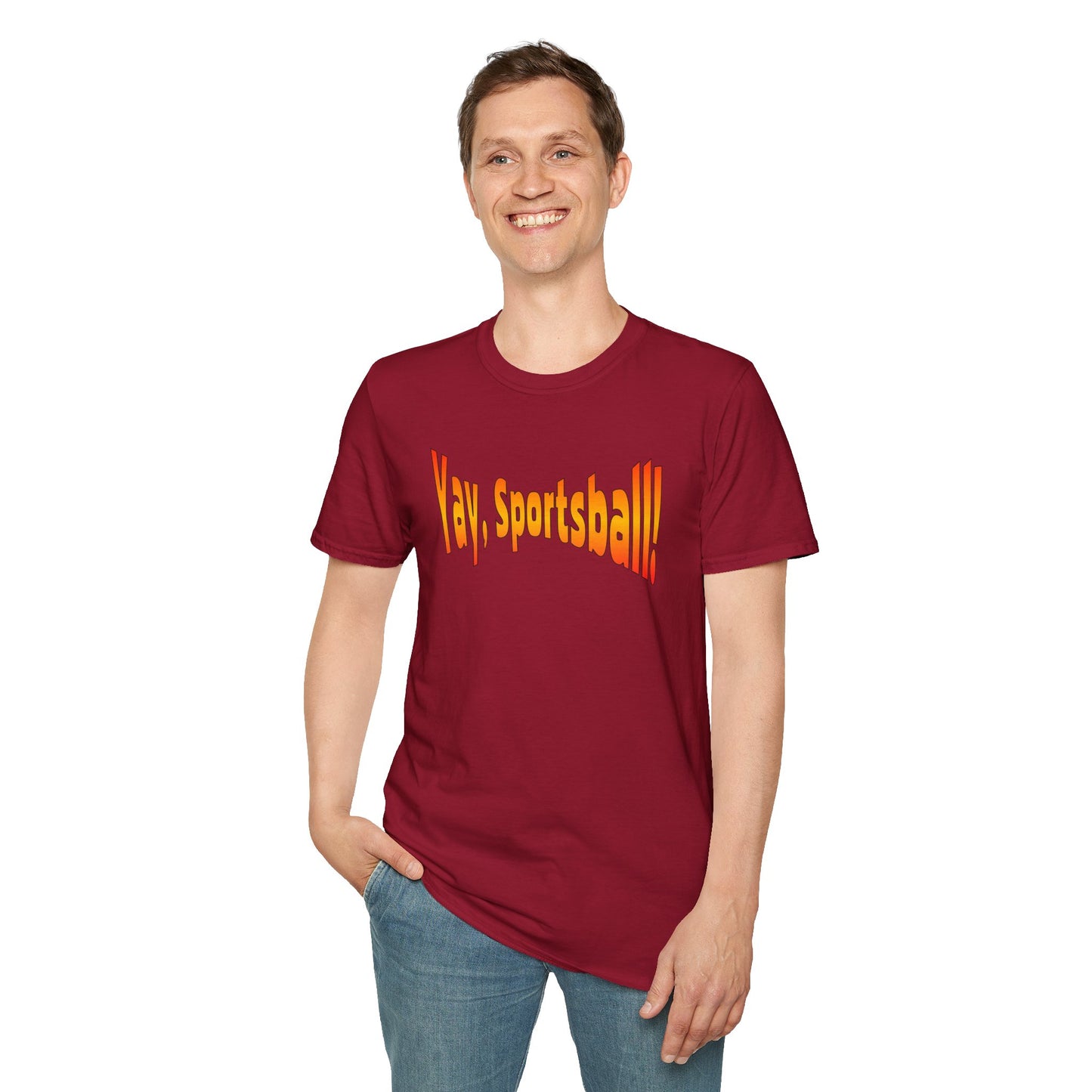 Yay, Sportsball!!! Unisex Softstyle T-Shirt