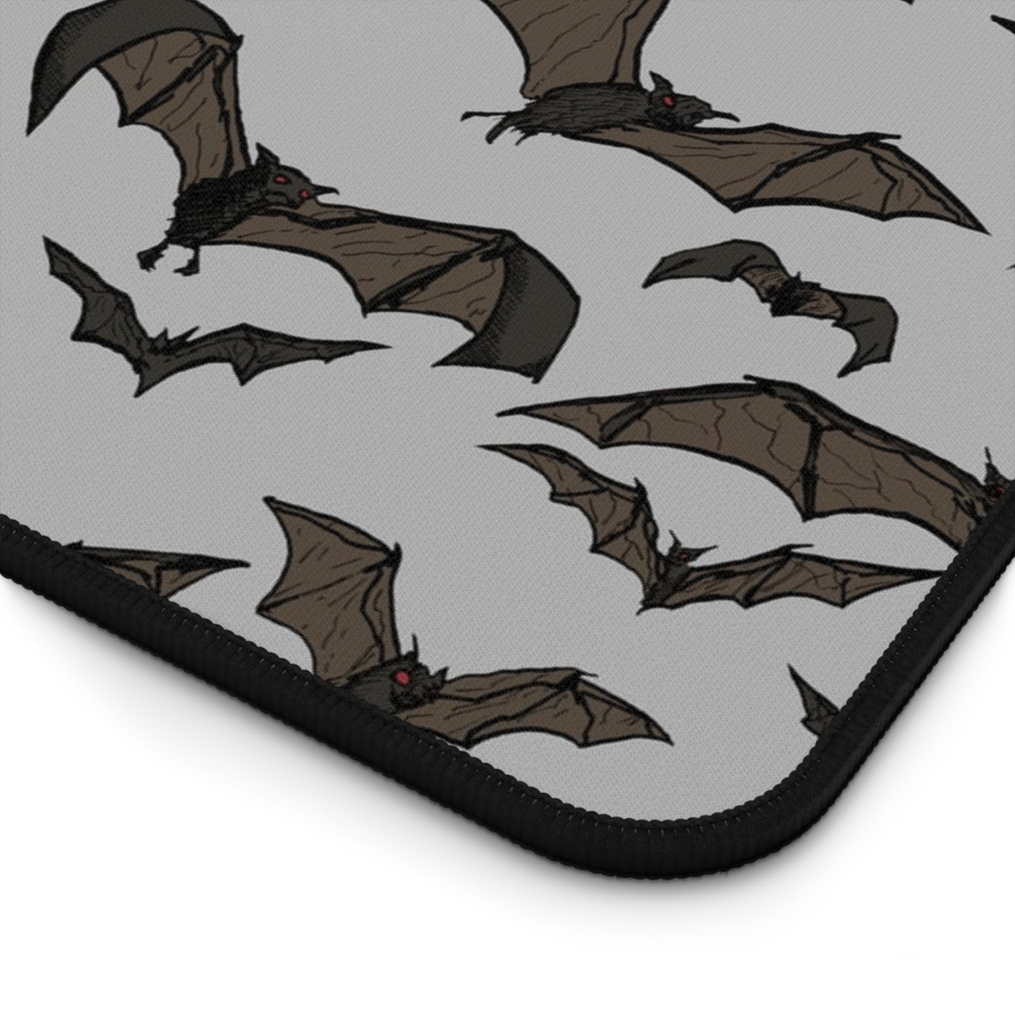 Spooky Bat Cold Night Desk Mat - Perfect for Halloween Decor, Office Supplies, Gamer Accessories, Home Office, Spooky Gift Ideas