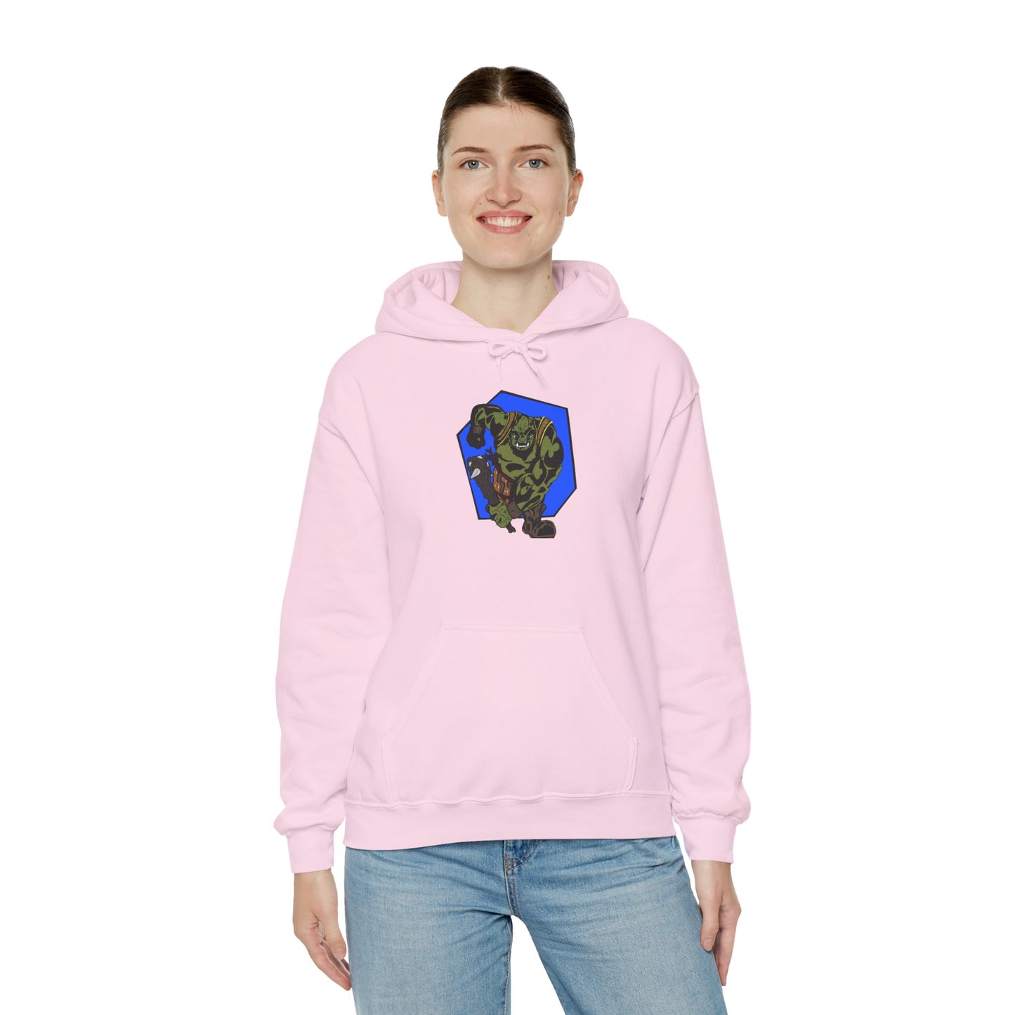 Heroic Monster Hooded Sweatshirt, Cozy Casual, Gift for Gamer, Geek Wear, Unisex Hoodie, Birthday Present, Halloween Style