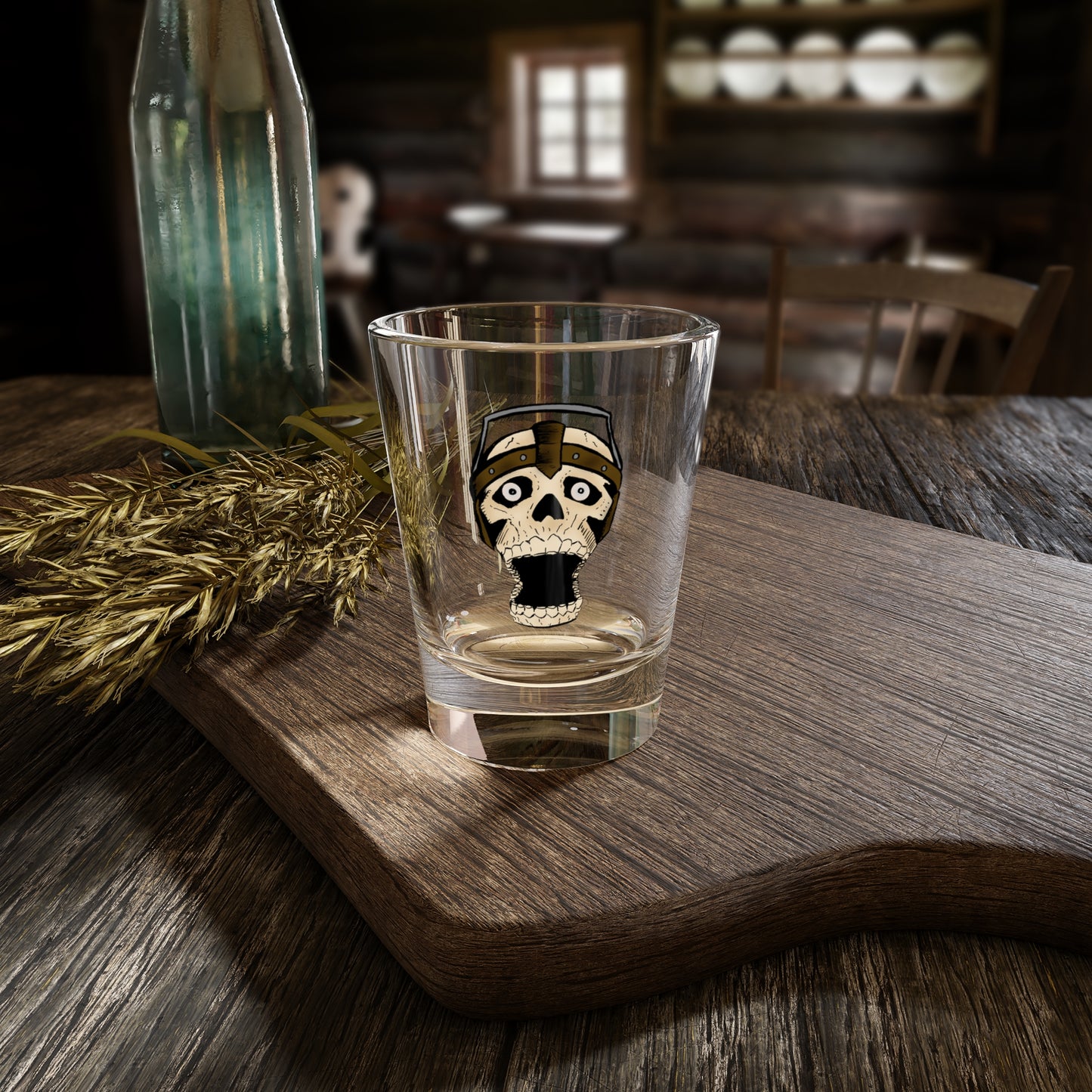 Screaming Skull Design Shot Glass - 1.5oz Unique Drinkware for Halloween & Parties