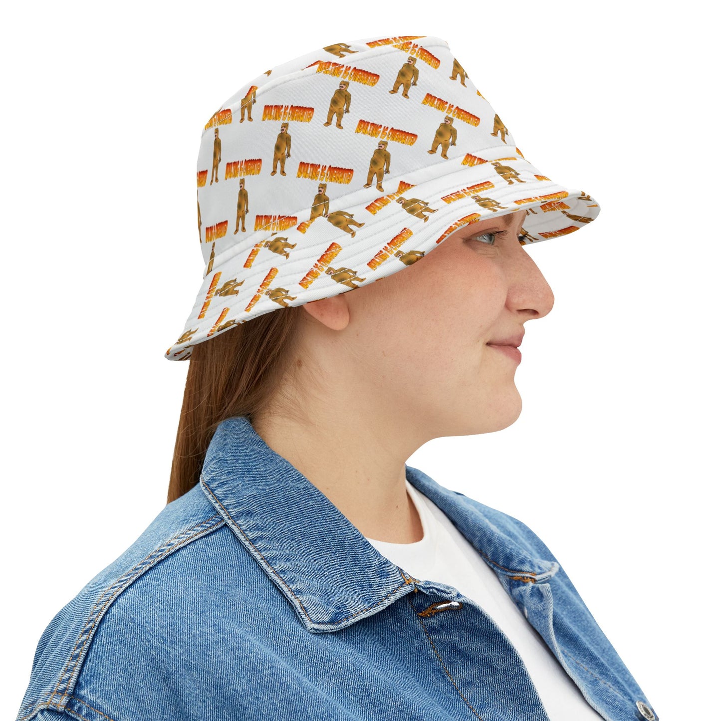Adulting is Overrated...Funny Bear Pajamas Pattern Bucket Hat - Stylish Summer Accessory for Outdoor Fun