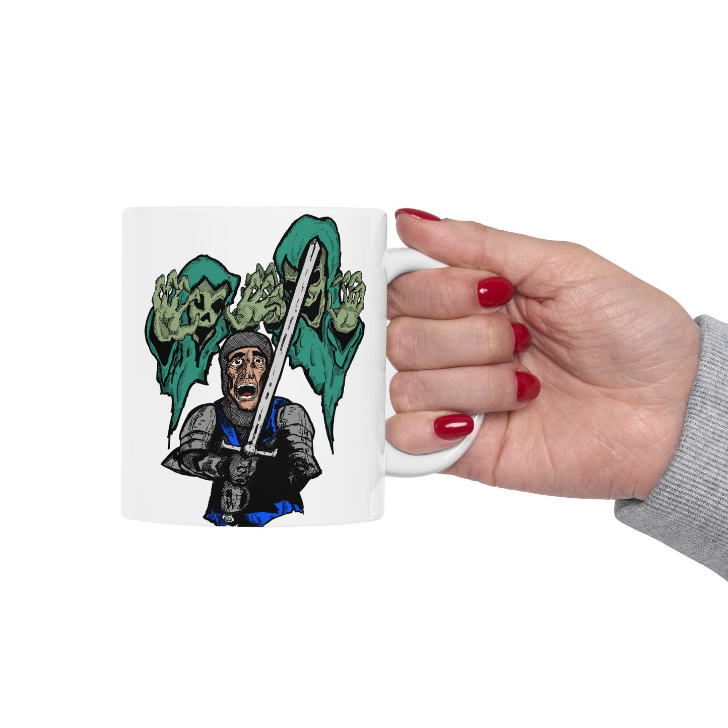 Knight Fright - Spooky Monster Ceramic Mug - Perfect for Halloween & Horror Lovers