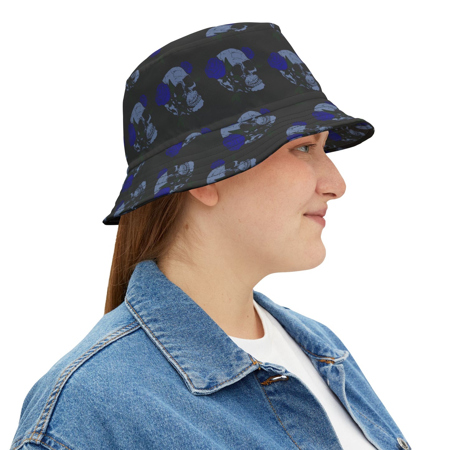 Skull Pattern Bucket Hat for Trendy Fashion Lovers, Festival Accessory, Beachwear, Street Style, Unisex Gift