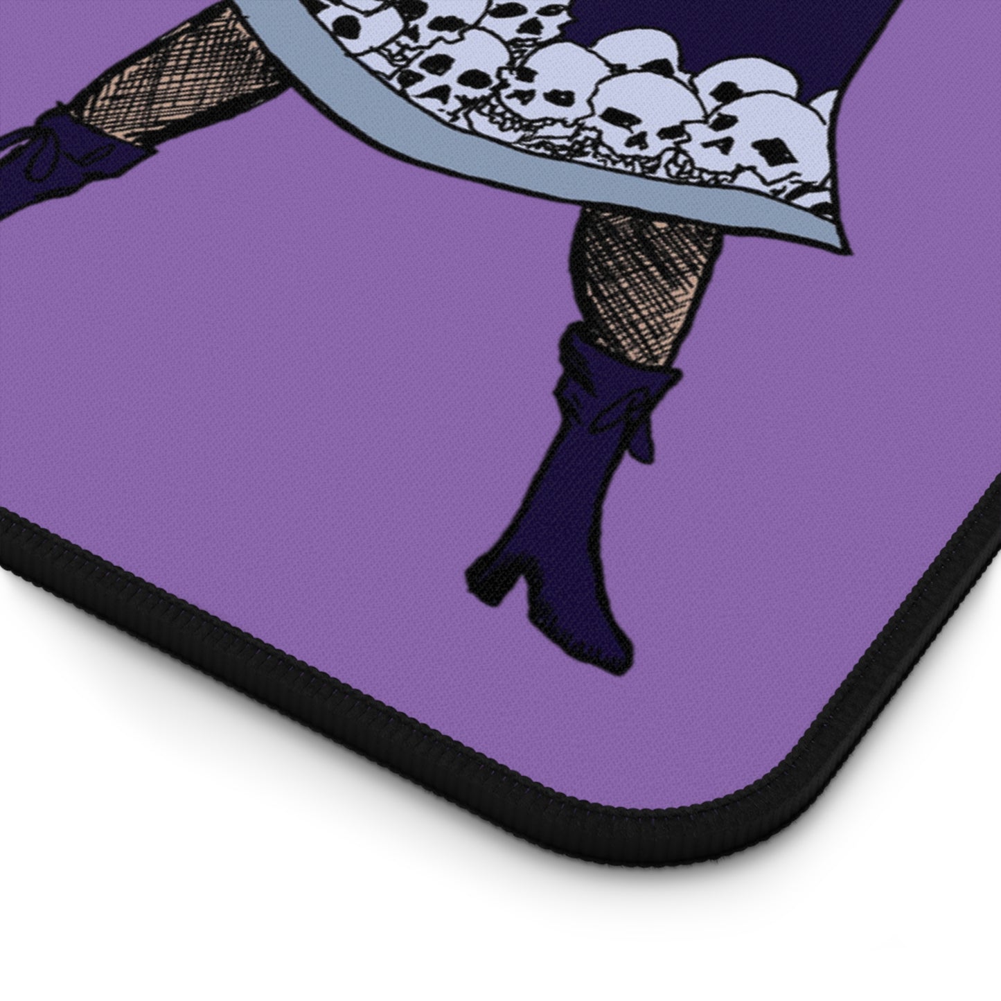 Purple Gothic Girl Desk Mat — Cute Alternative Laptop Mouse Pad
