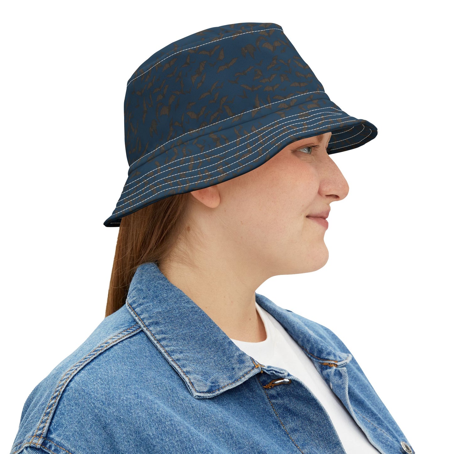 Stylish AOP Bats at Dusk Bucket Hat, Summer Fashion, Vacation Essential, Outdoor Accessory, Festival Wear, Gift for Her