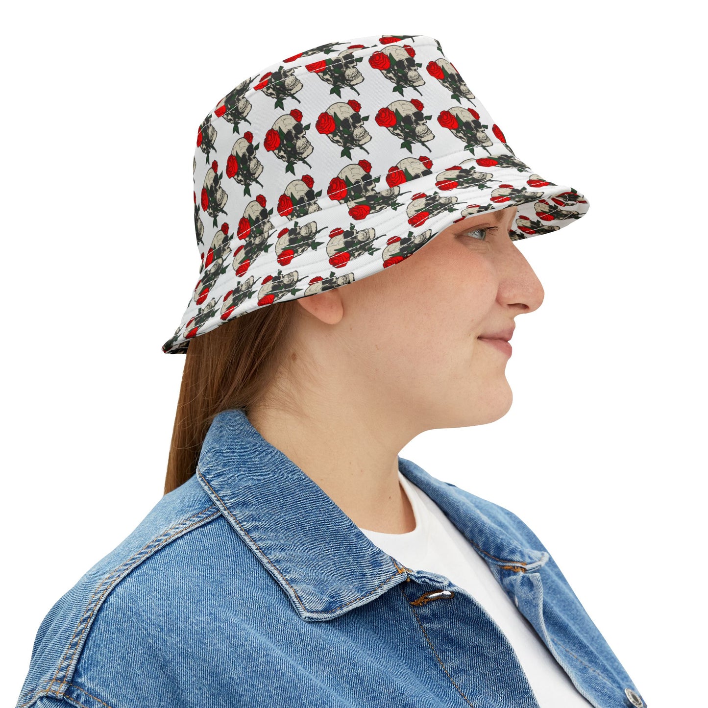 Skull & Roses Bucket Hat – Edgy Fashion for Summer Adventures