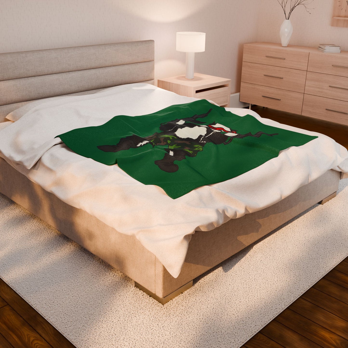 Panda War Velveteen Plush Blanket
