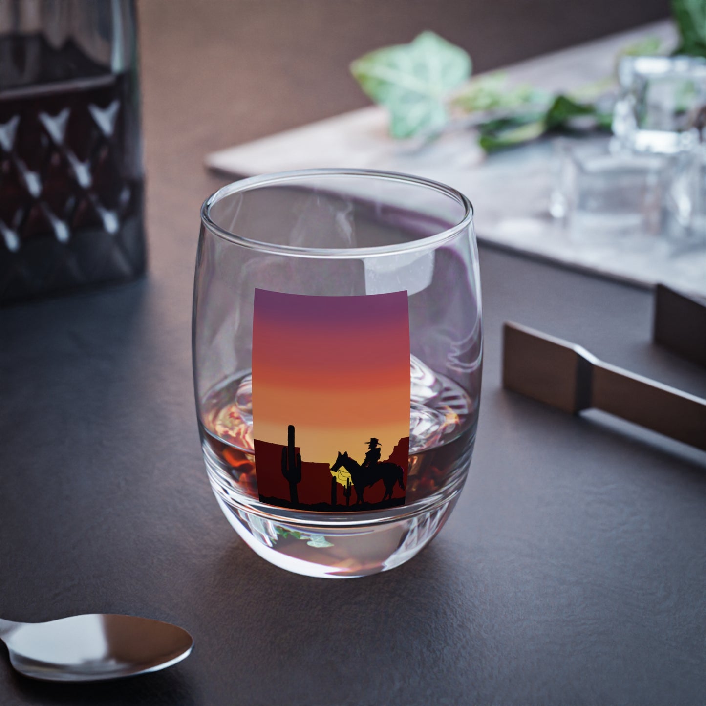 Cowboy Sunset Whiskey Glass - Perfect for Gifting and Home Bar Decor