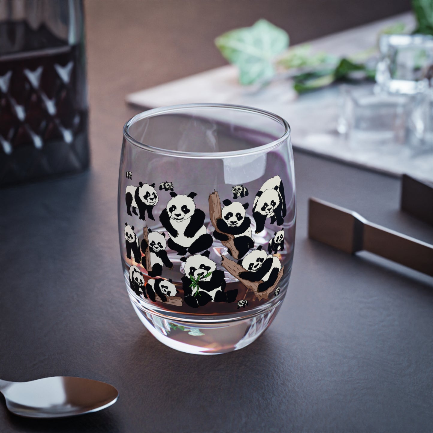 Panda-Themed Whiskey Glass, Cute Animal Glassware for Whiskey Lovers, Perfect Gifty for Birthdays, Housewarming, Celebrations, Home Bar