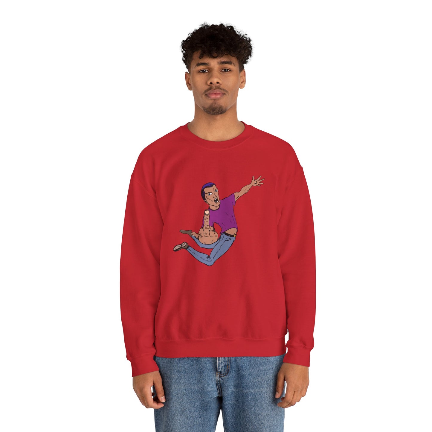Flying Eff Dynamic Cartoon Character Crewneck Sweatshirt