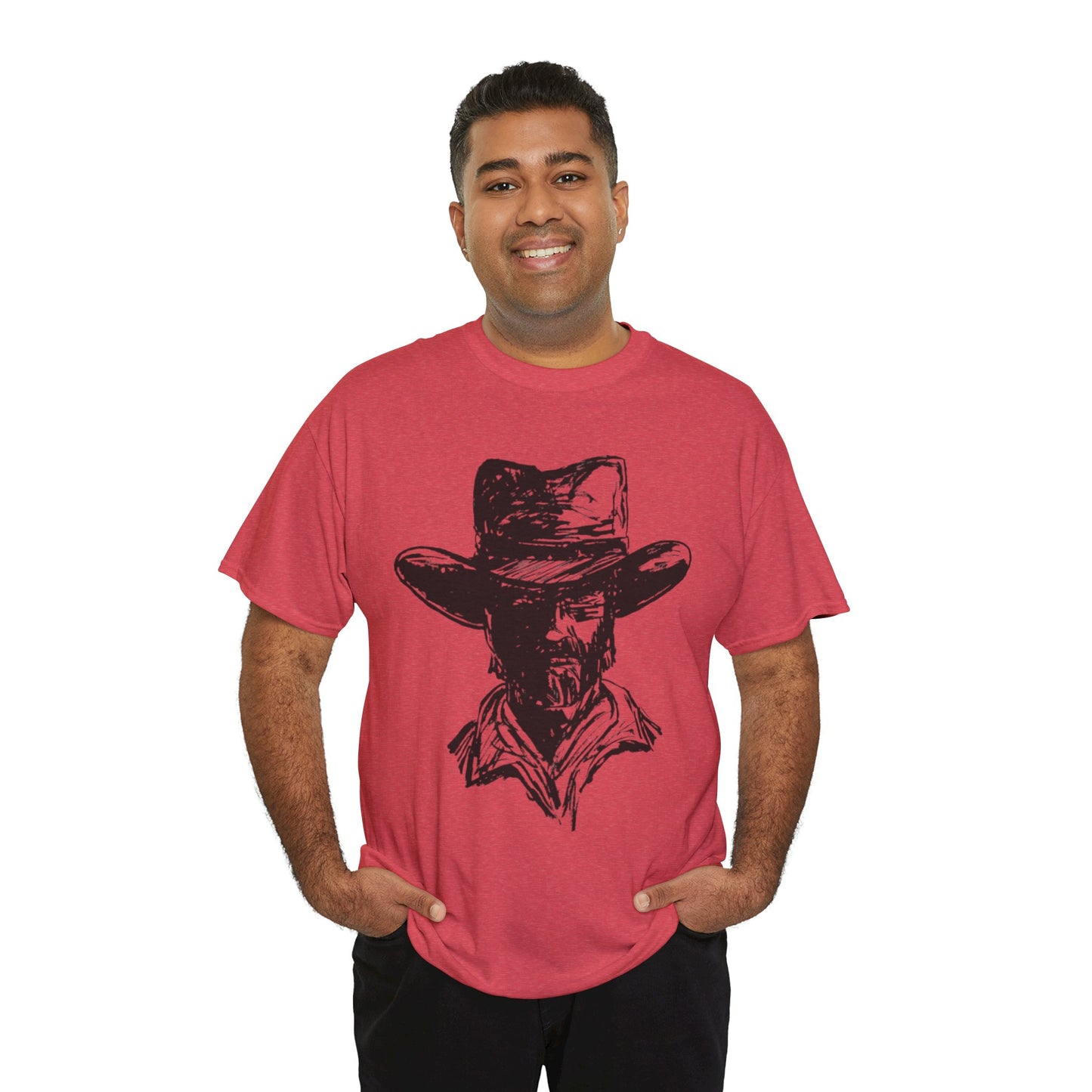 Rustic Cowboy Graphic Unisex Heavy Cotton Tee