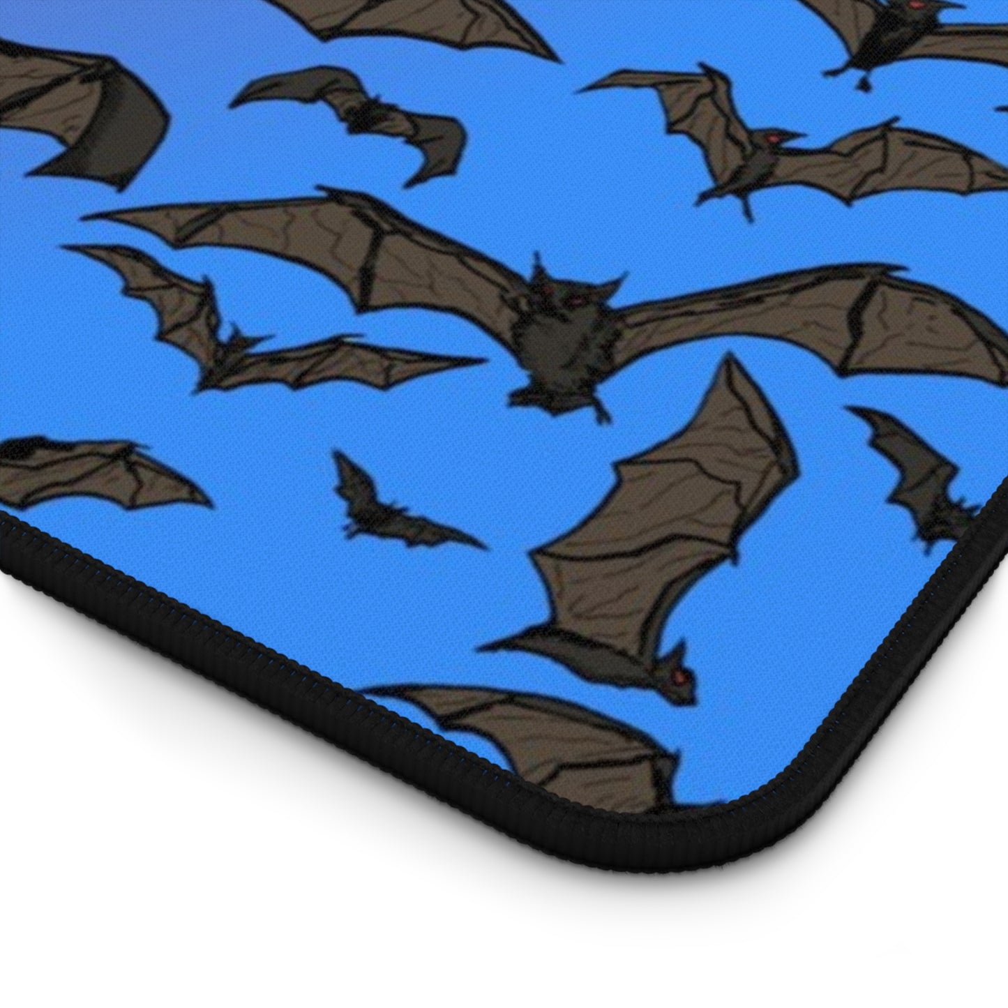 Rainbow Bat Pattern Desk Mat — Halloween Gaming Mouse Pad