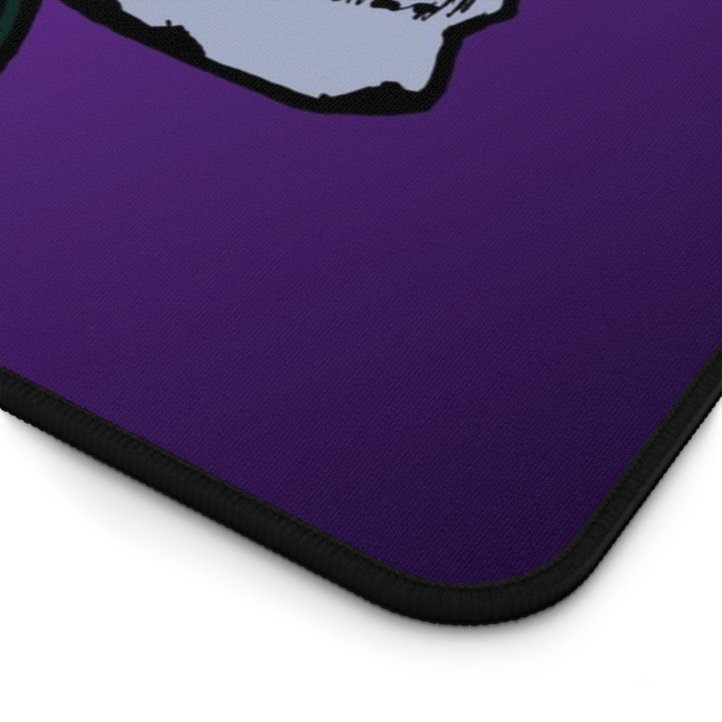 Purple Skull & Roses Desk Mat — Gothic Gaming Mouse Pad