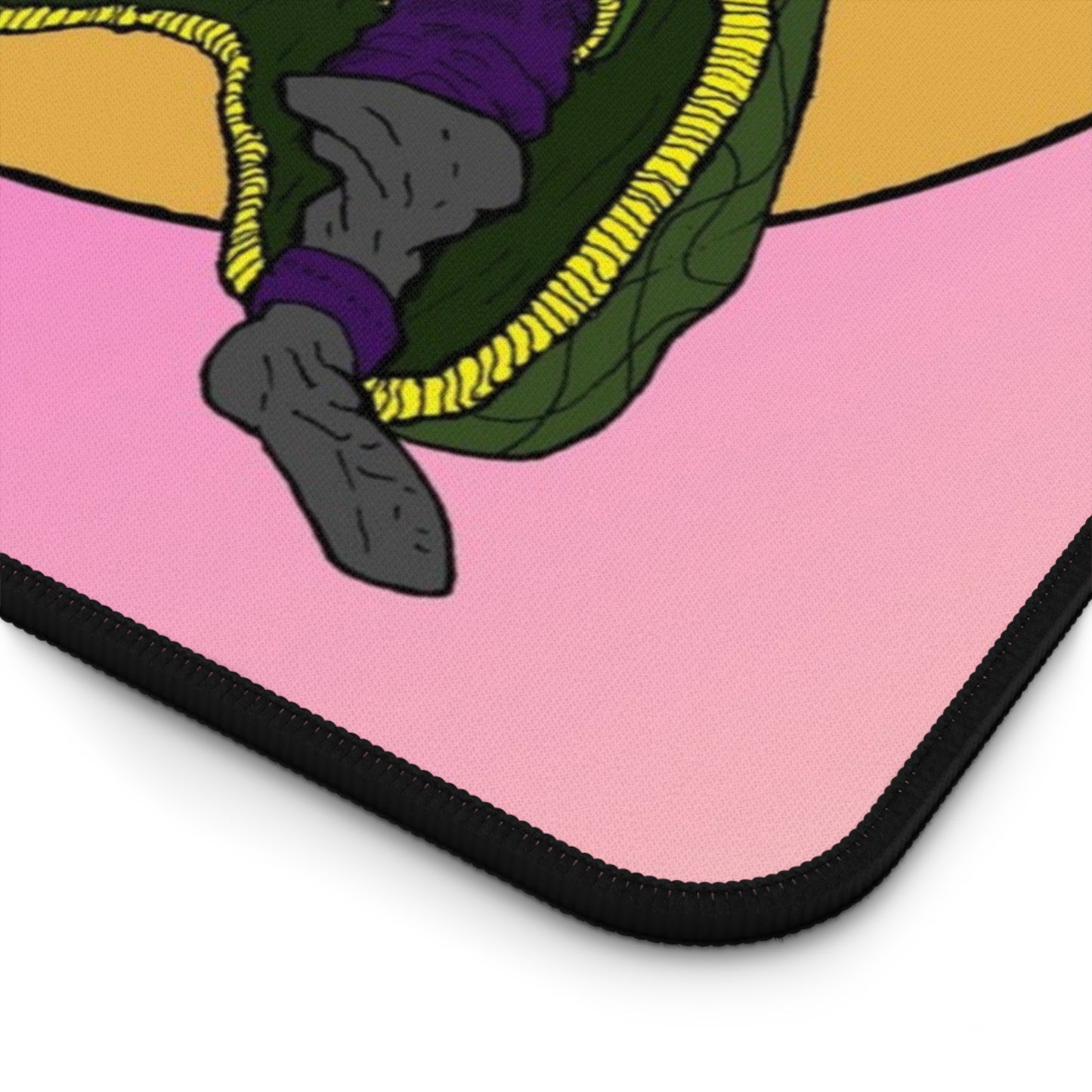 Wizard Holding a Magical Staff - Desk Mat