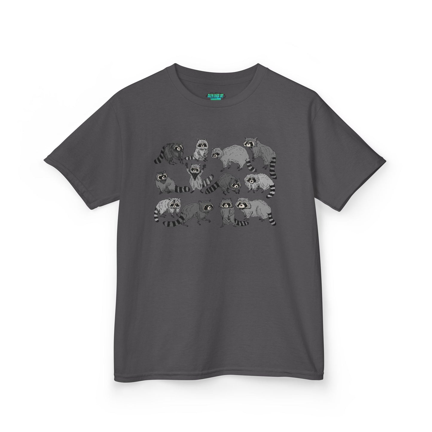 Cute Raccoons Pattern Kids Tee, Animal Lover Gift, Funny Raccoon Shirt, Children's Apparel, Birthday Outfit, Pet Lover Tee
