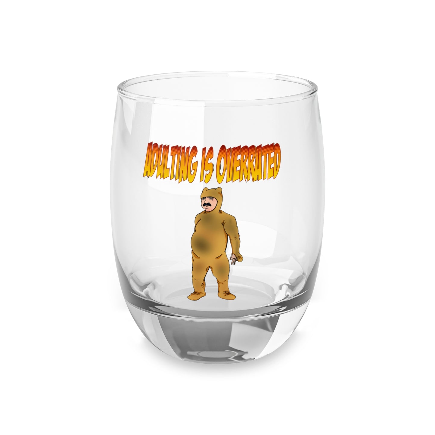 Funny Whiskey Glass - "Adulting is Overrated" Gift for Adults
