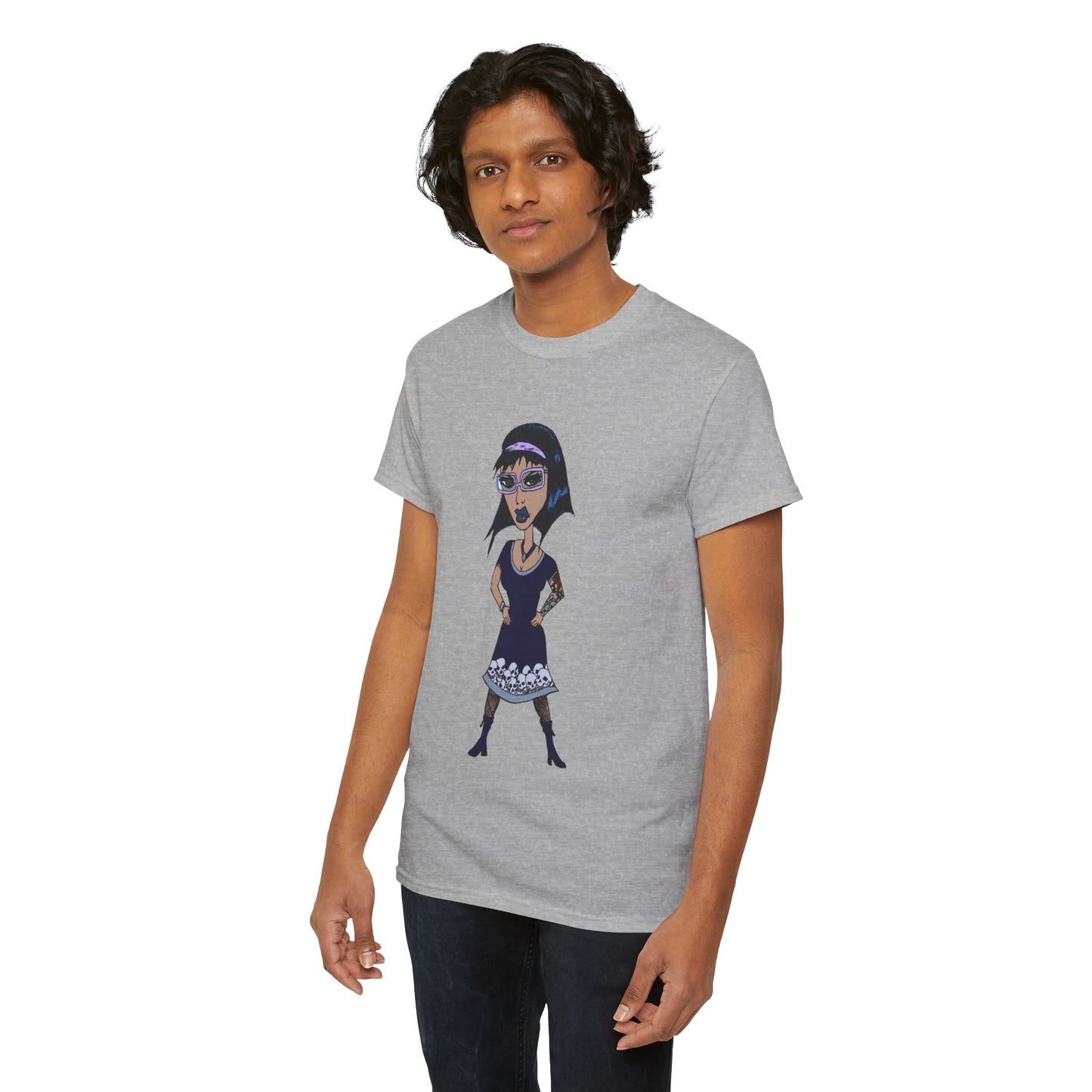 Gothic Doll T-Shirt — Retro Vampire Girl Graphic Tee