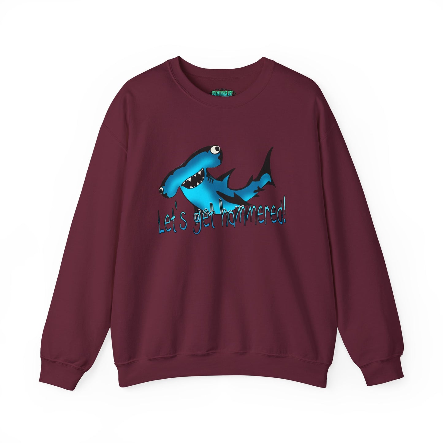 Harley Hammerhead Playful Shark Sweatshirt - 'Let's Get Hammered' Crewneck