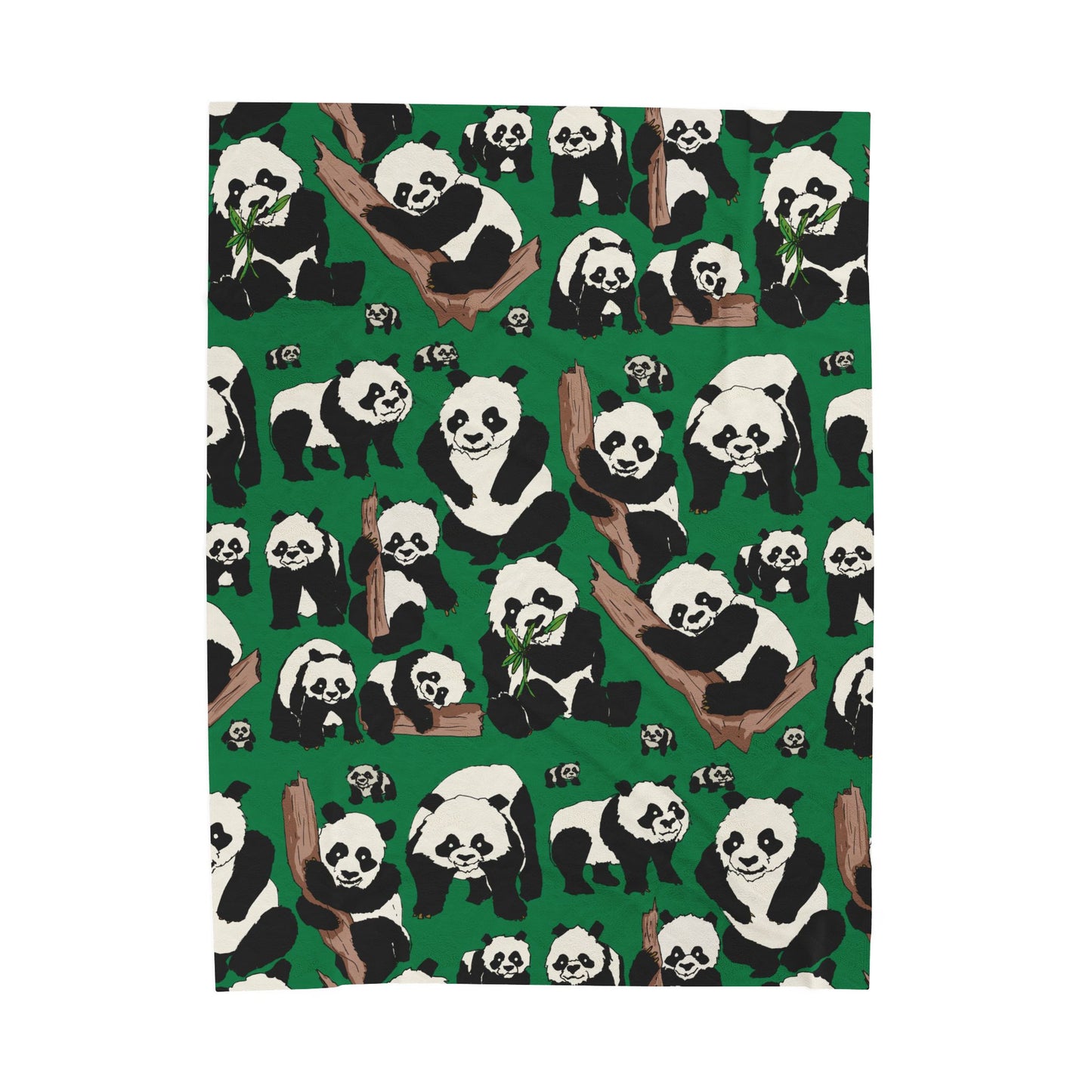 Cozy Panda Velveteen Plush Blanket | Soft Throw for Kids, Nursery Decor, Animal Lover Gift, cuddly sofa blanket, Warm Home Accessory