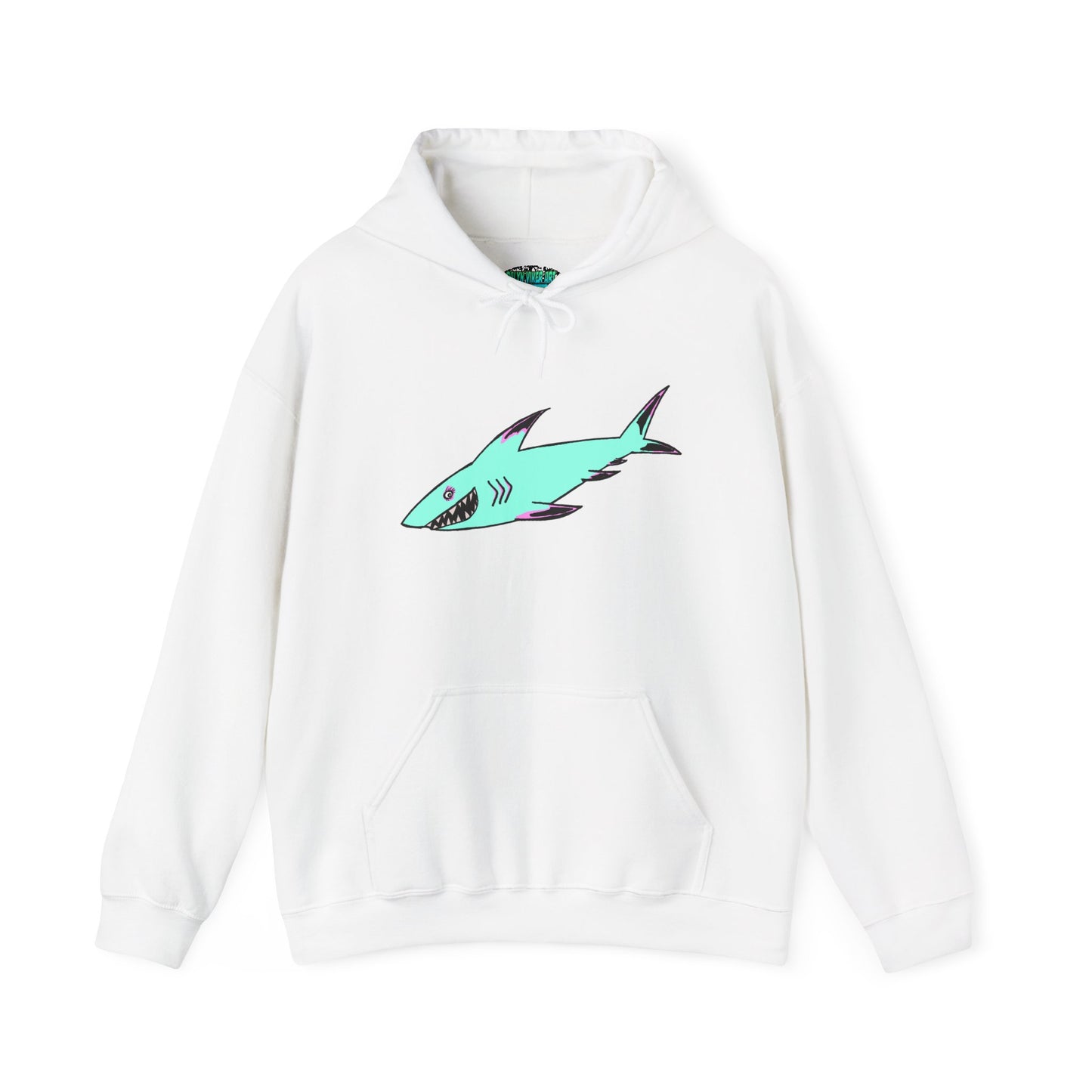 Shark Graphic Unisex Hoodie, Fun Casual Wear, Beach Lover's Gift, Relaxing Lounge Sweatshirt, Unique Gift for Any Occasion