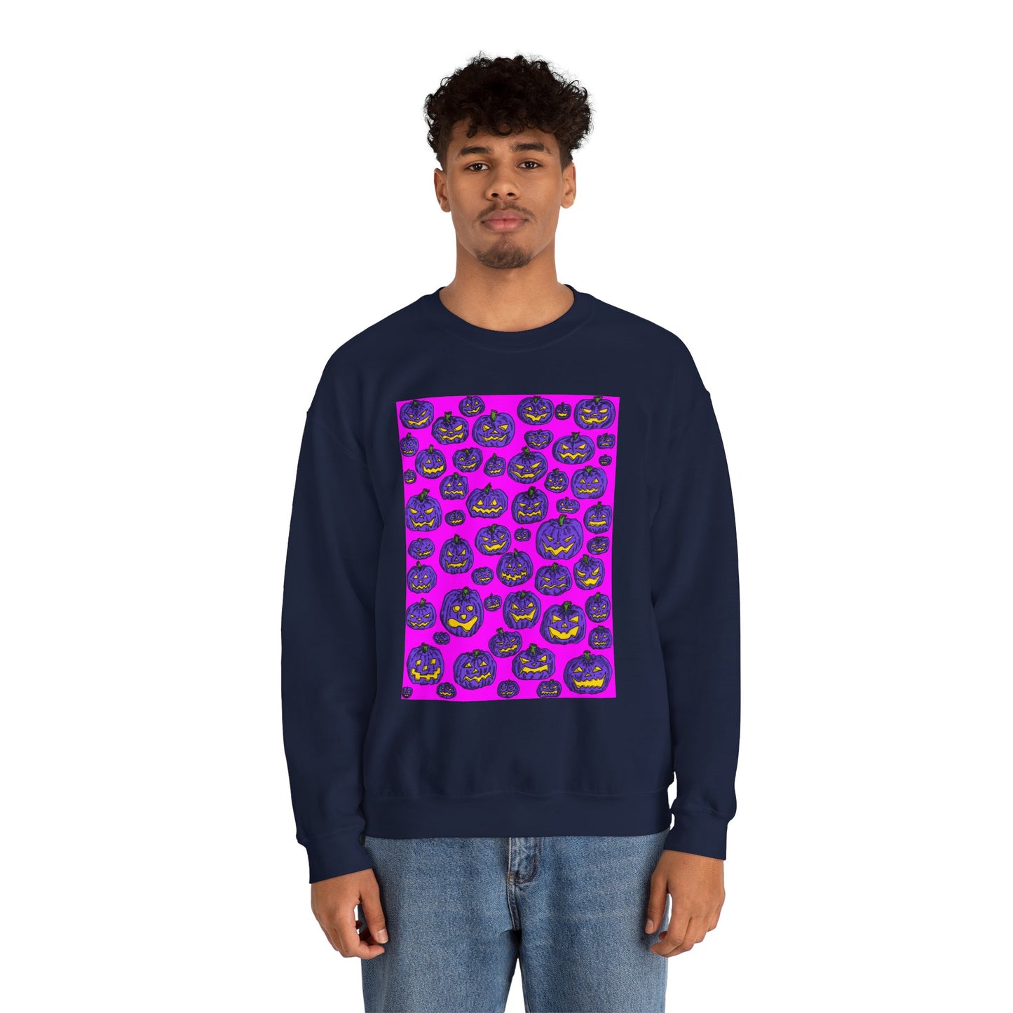Halloween Pumpkin Crewneck Sweatshirt