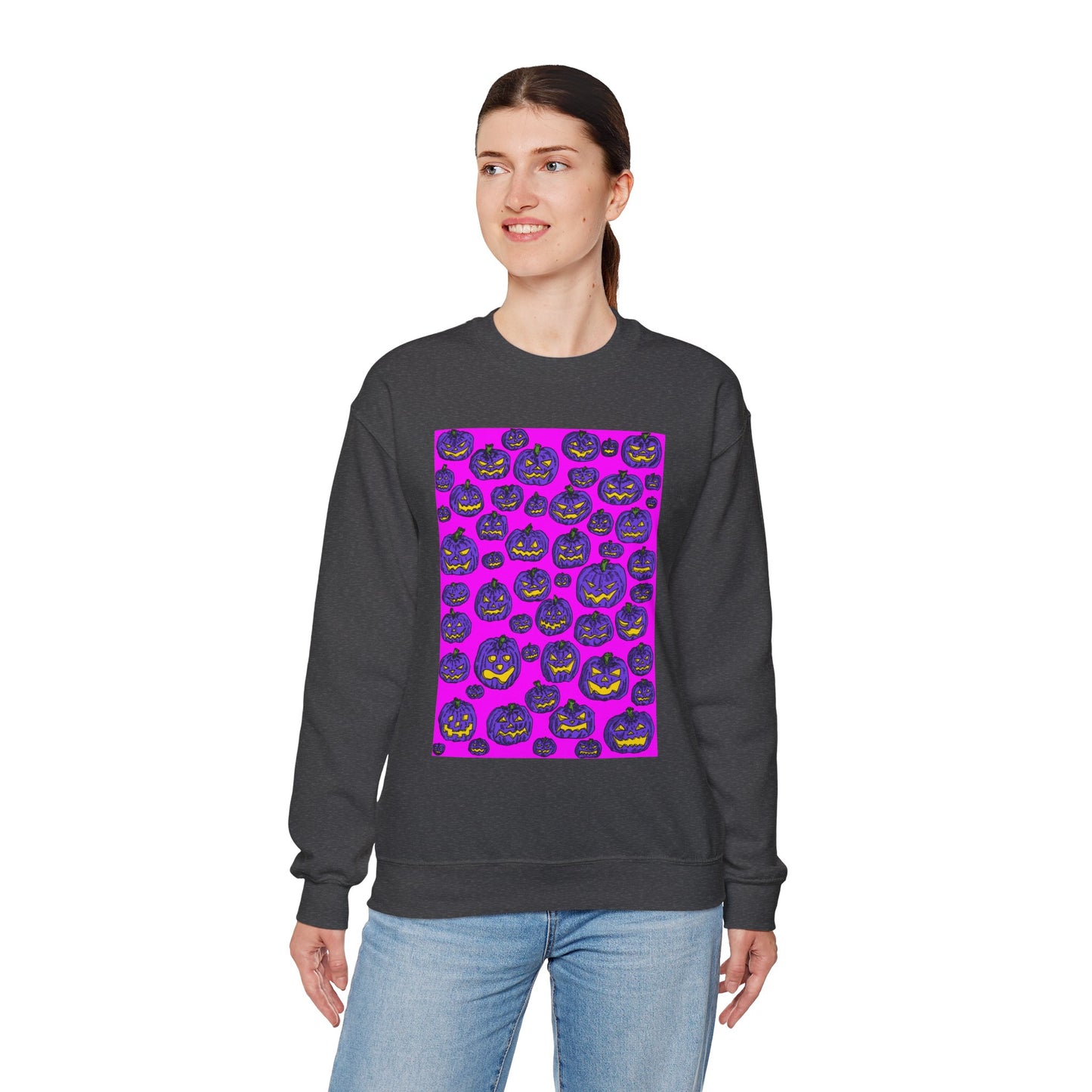 Halloween Pumpkin Crewneck Sweatshirt