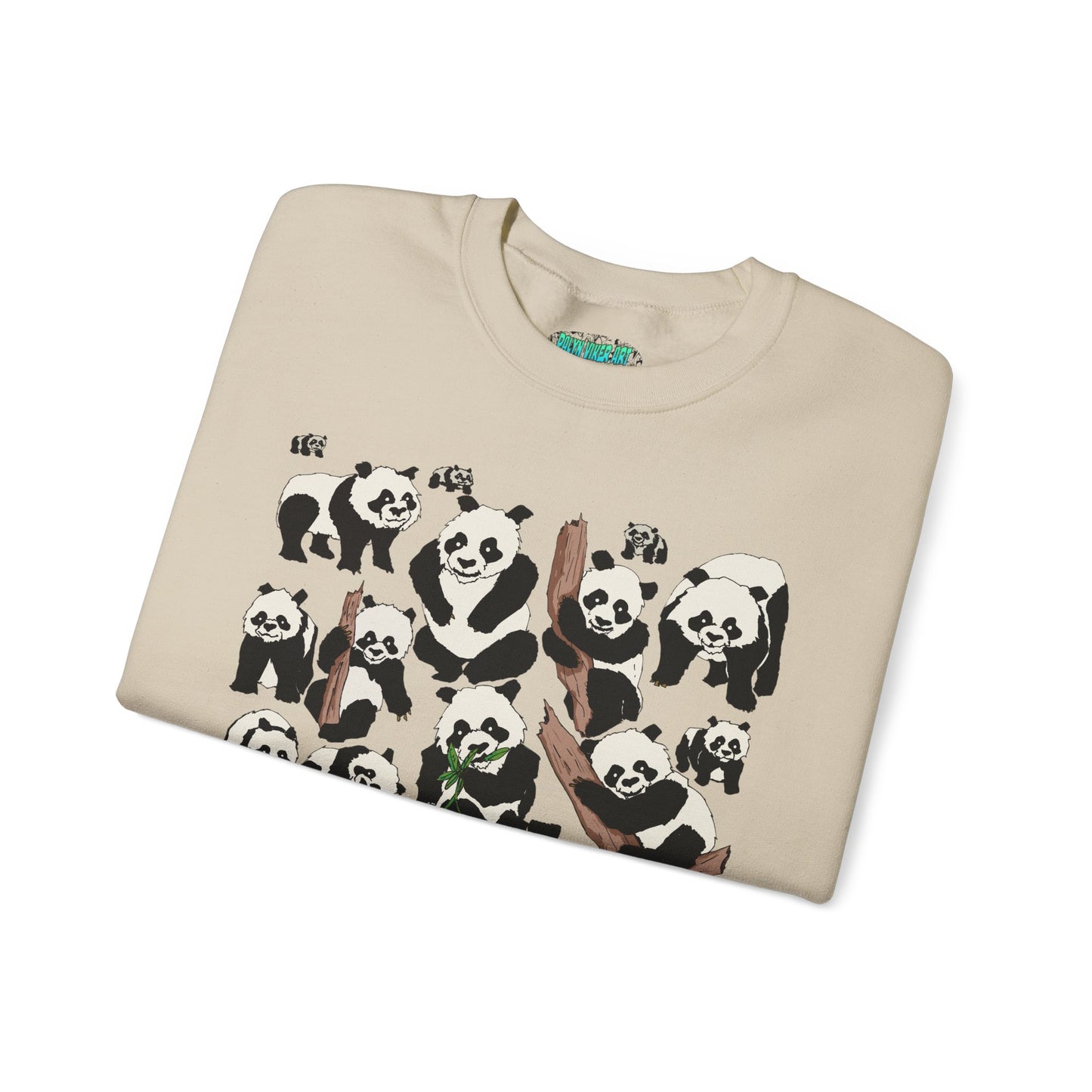Cozy Panda Crewneck Sweatshirt - Soft Unisex Heavy Blend