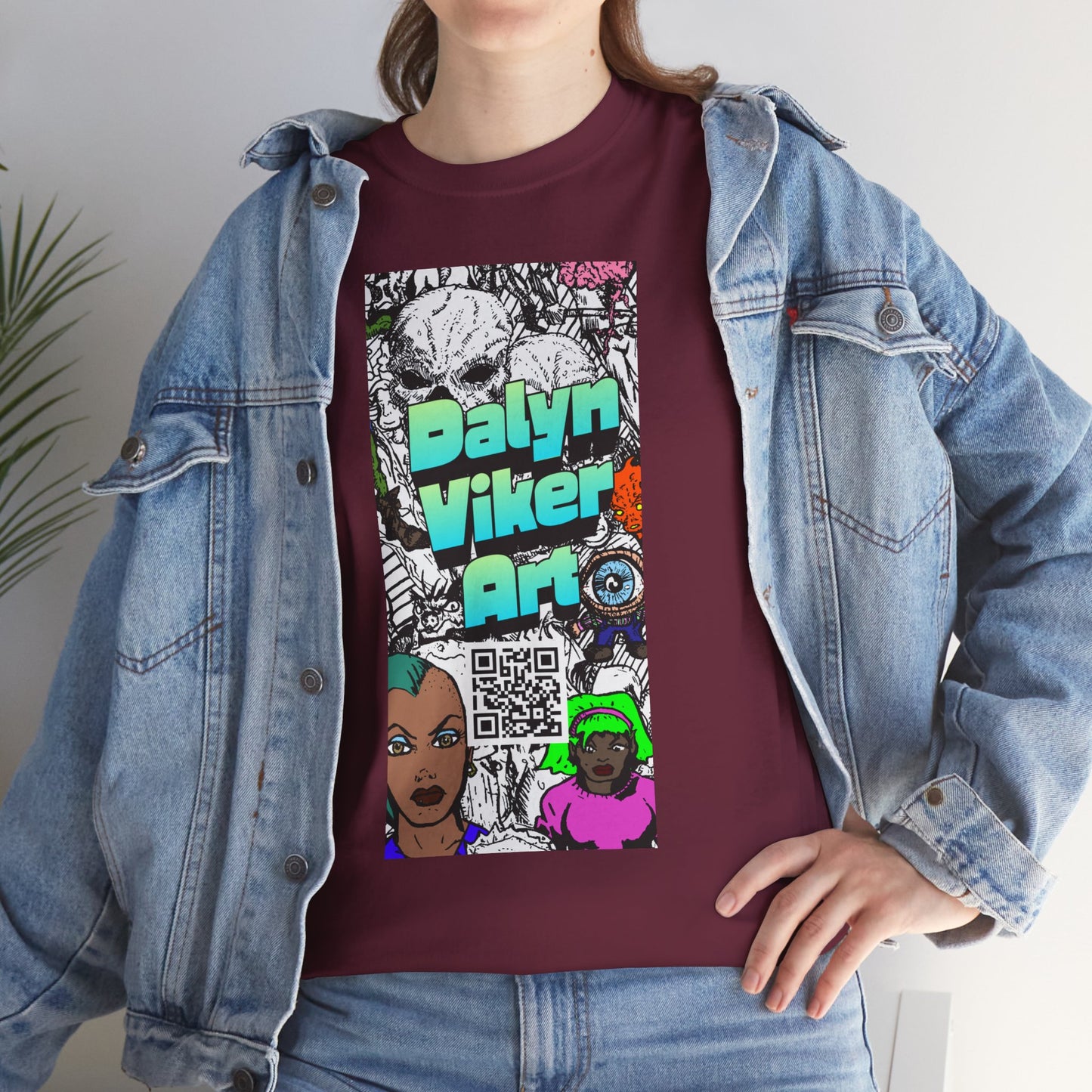 Graphic Art T-Shirt — "Dalyn Viker Art" Vertical Collage Tee