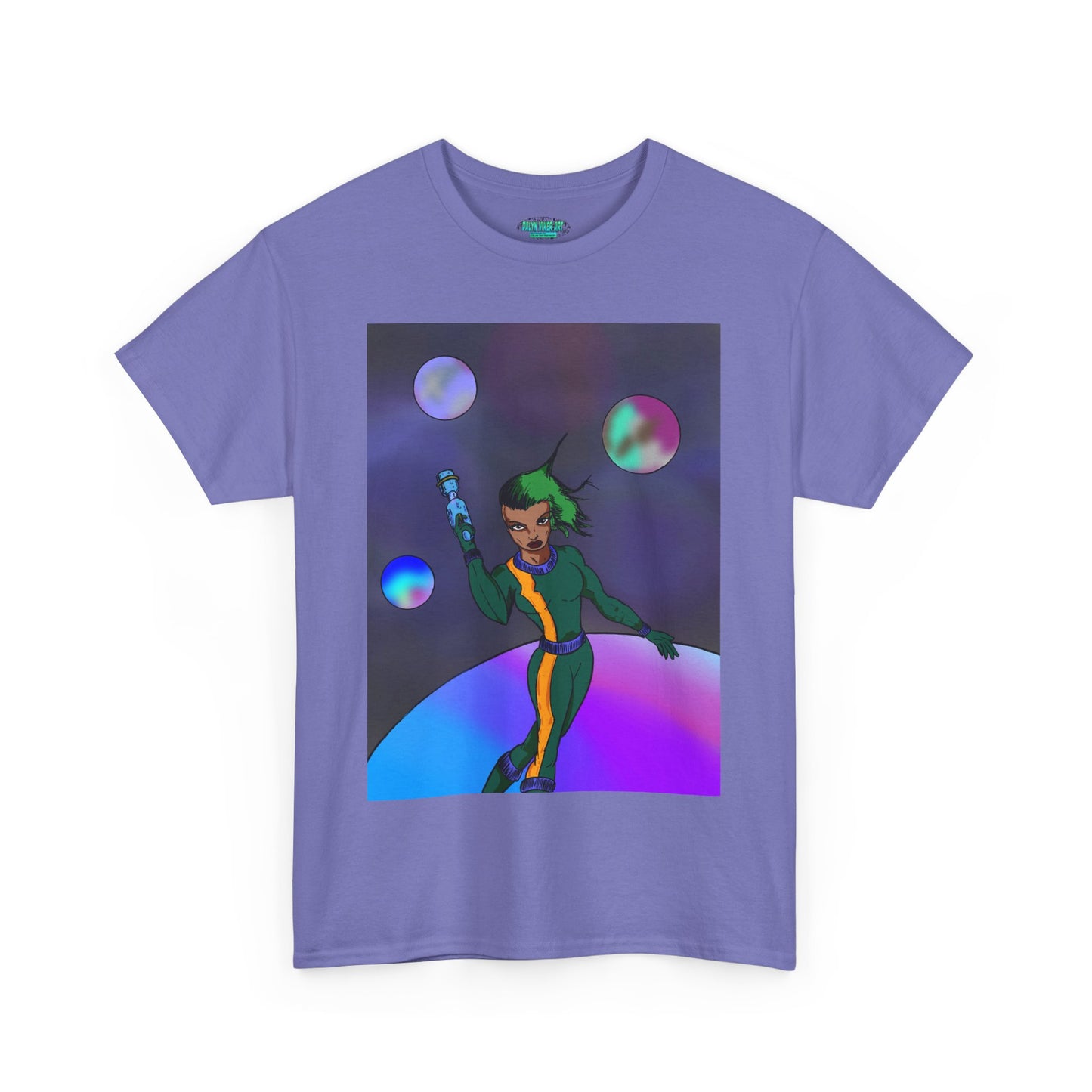 Cosmic Hero Vibe Tee - Unisex Heavy Cotton Tee, Space Art Shirt, Retro Sci-Fi T-Shirt, Gift for Space Lovers, Unique Graphic Tee