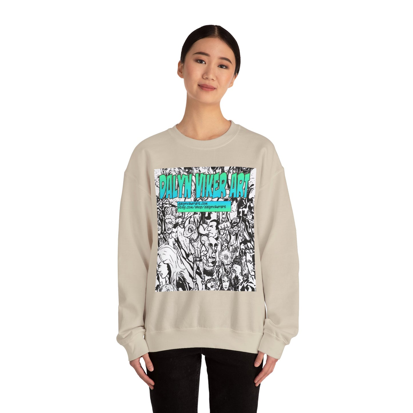 Graphic Art Crewneck Sweatshirt - Dalyan Viker Art Edition