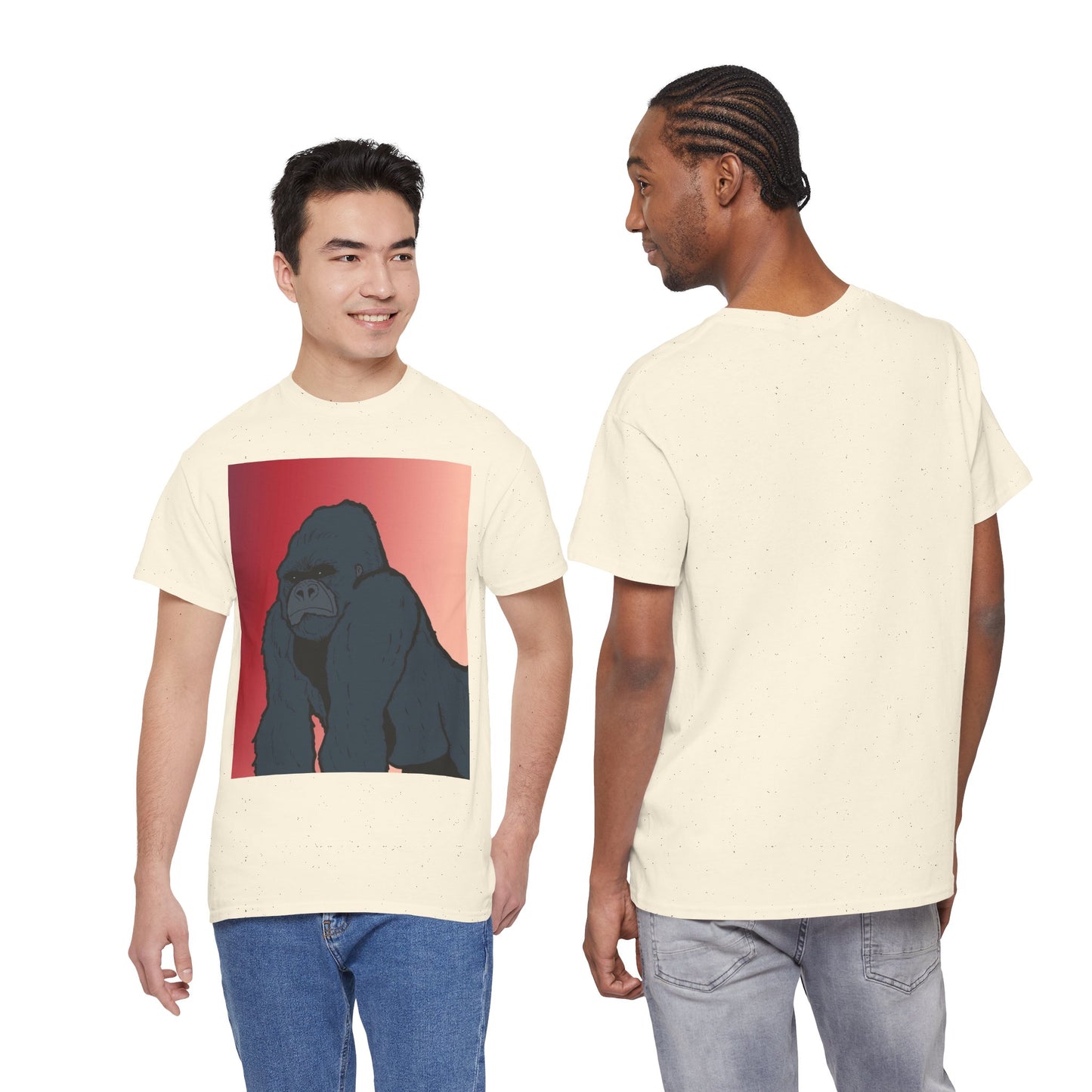 Gorilla Graphic Tee — Vintage Sunset Primate Illustration Shirt