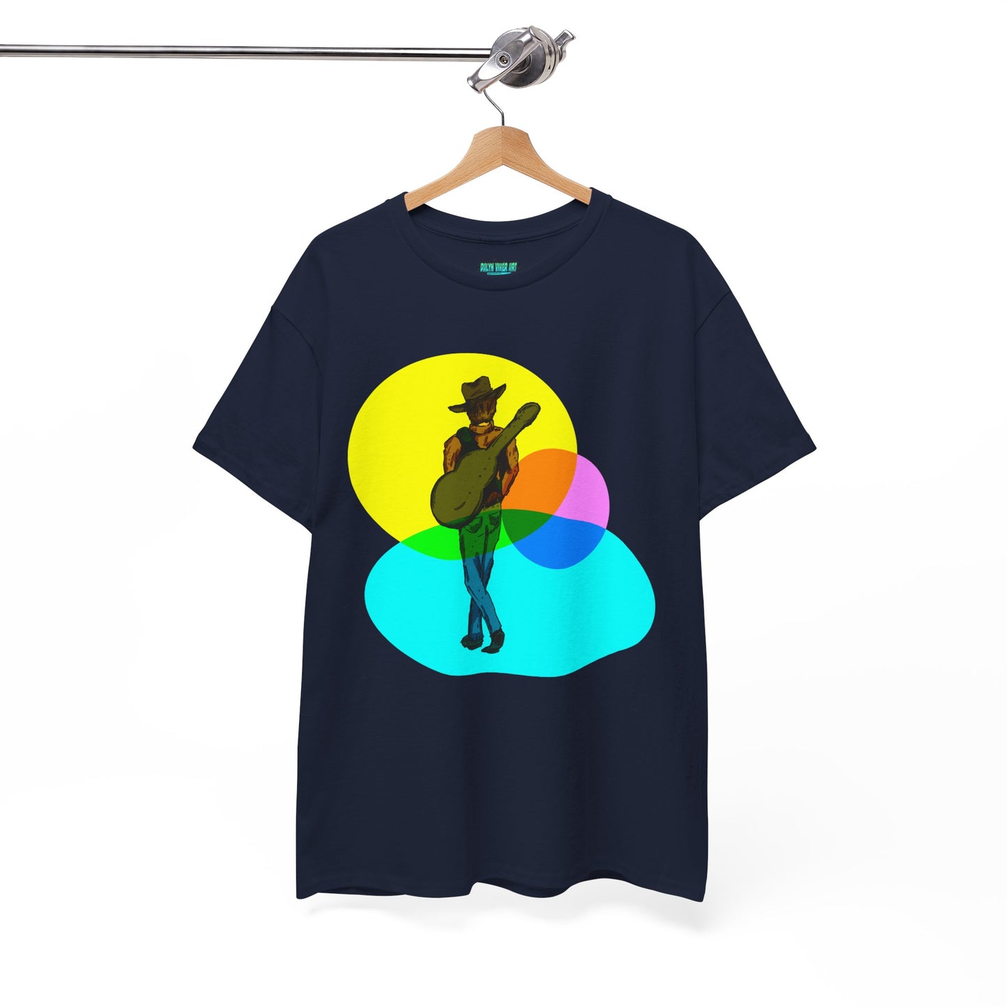Cowboy Guitar Tee — Colorful Music T‑Shirt