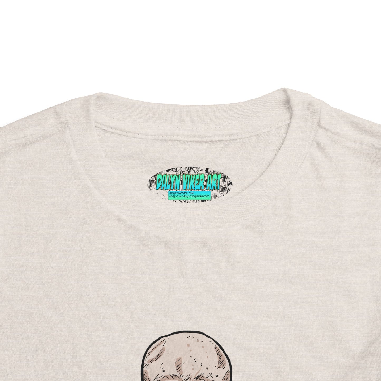 Toddler Tee — Skull with Red & Blue Electric Guitars Rock Shirt