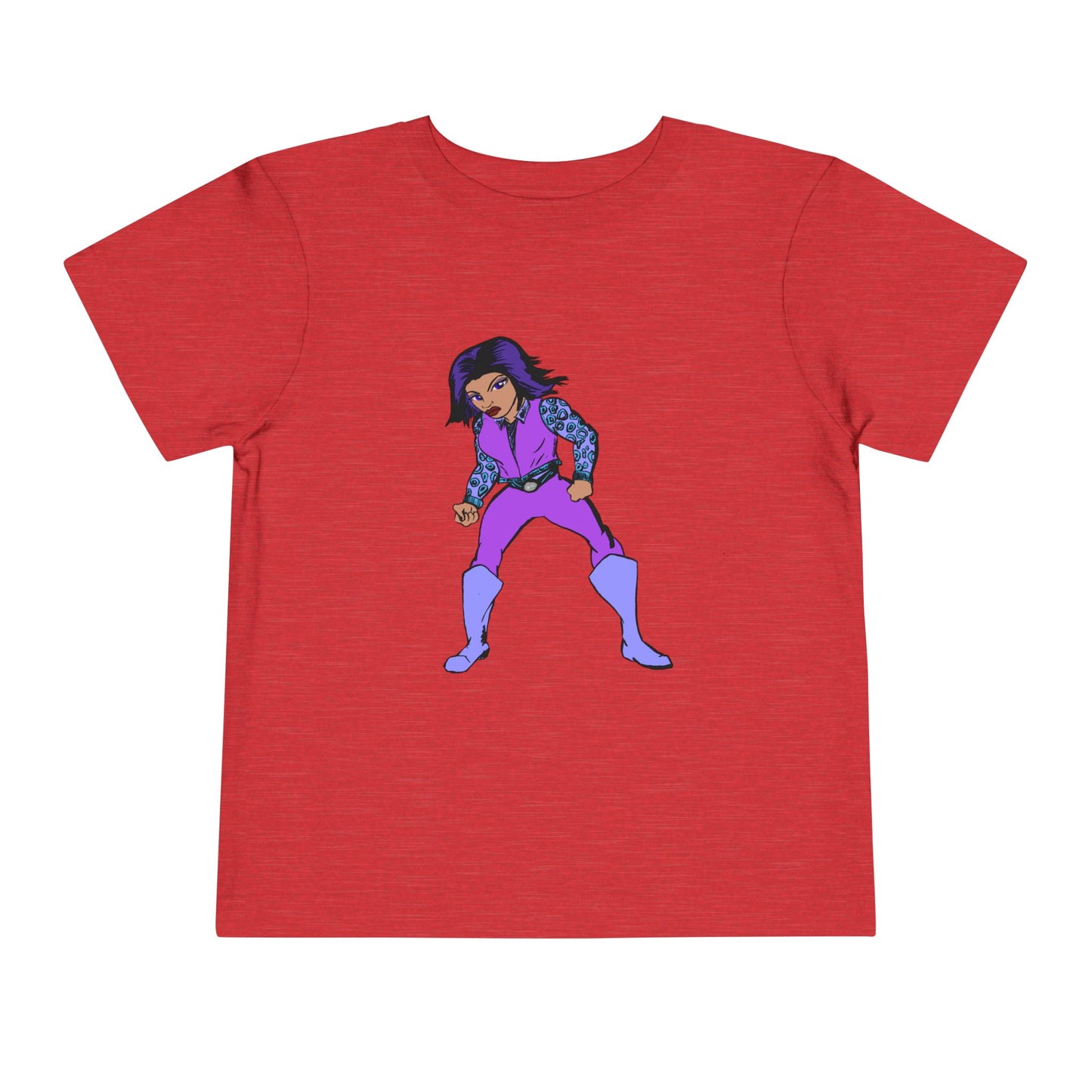 Toddler Tee — Purple Superstar Heroine Graphic Shirt