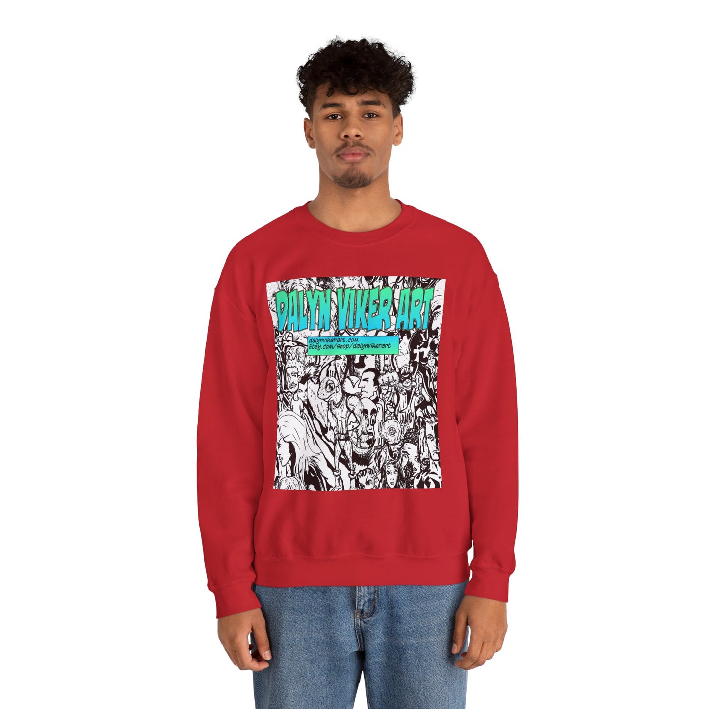 Graphic Art Crewneck Sweatshirt - Dalyan Viker Art Edition