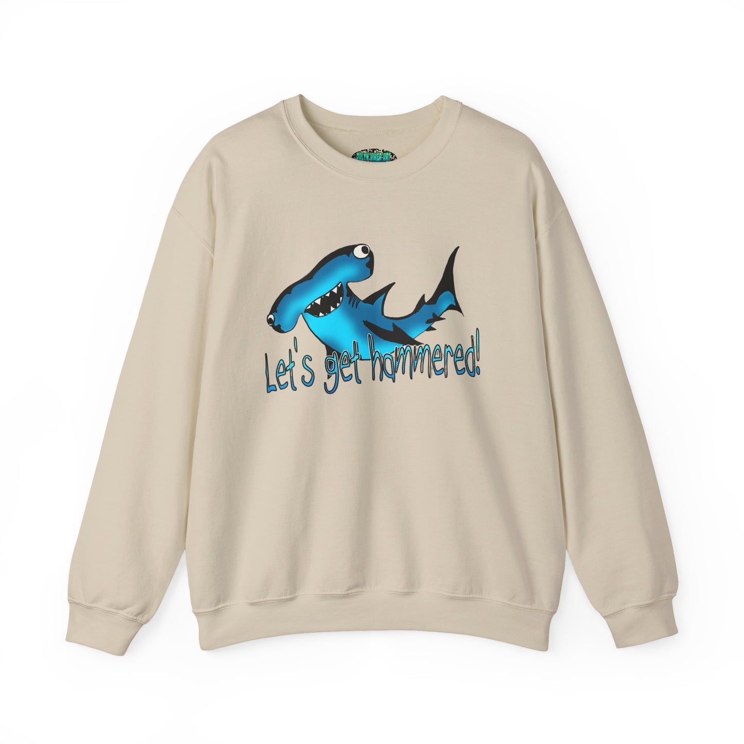 Harley Hammerhead Playful Shark Sweatshirt - 'Let's Get Hammered' Crewneck