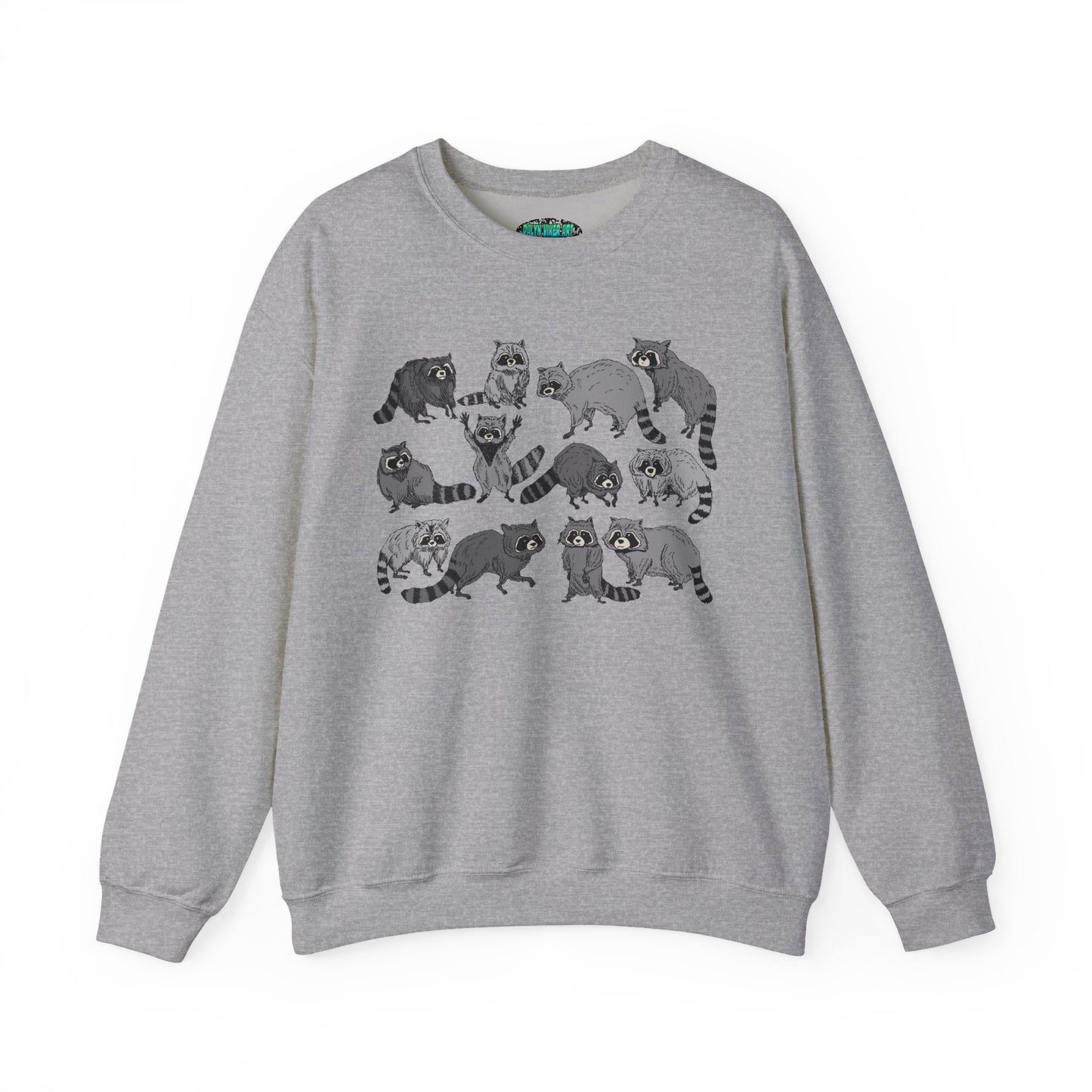 Playful Raccoon Crewneck Sweatshirt - Unisex Heavy Blend