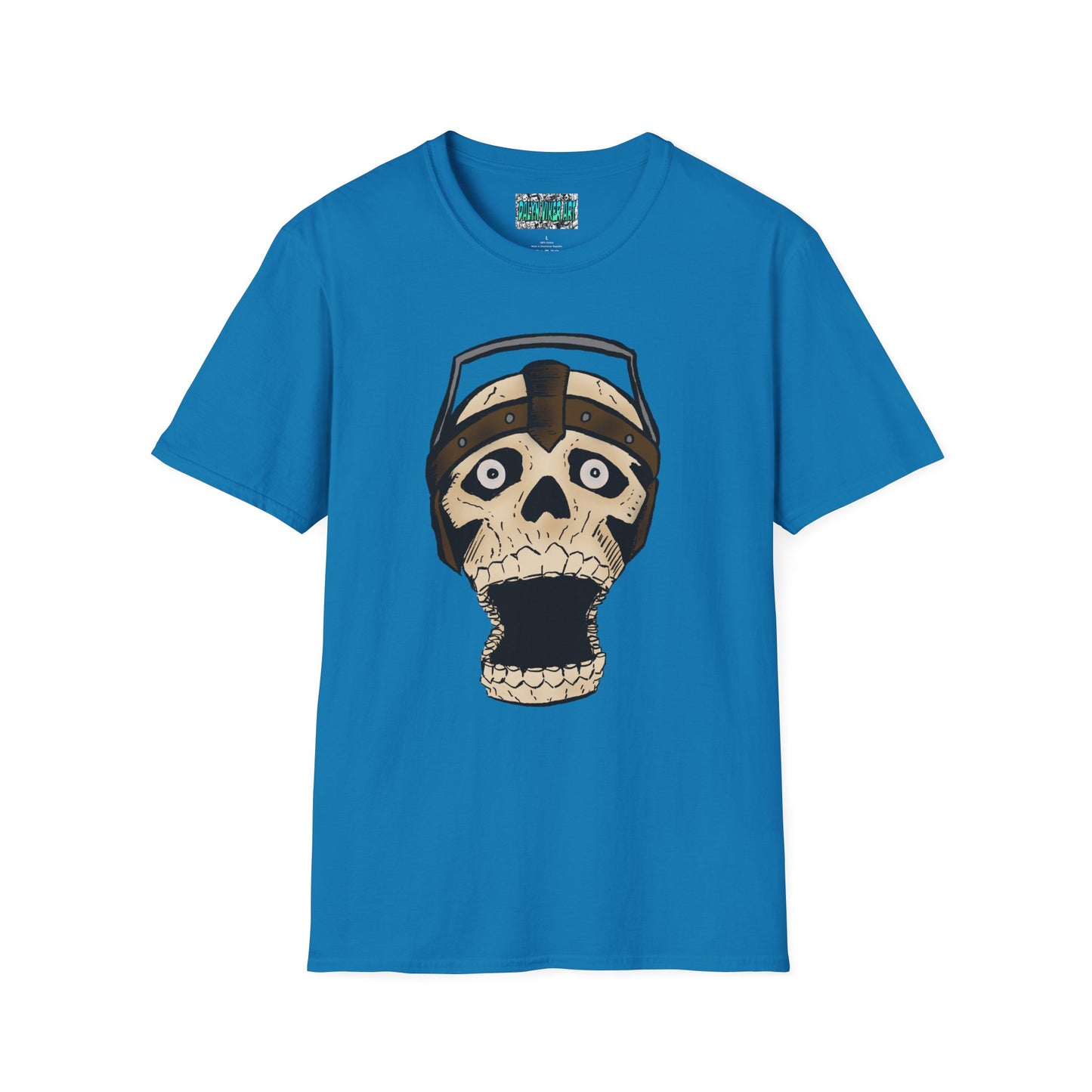 Electric Screaming Skull Unisex Softstyle T-Shirt