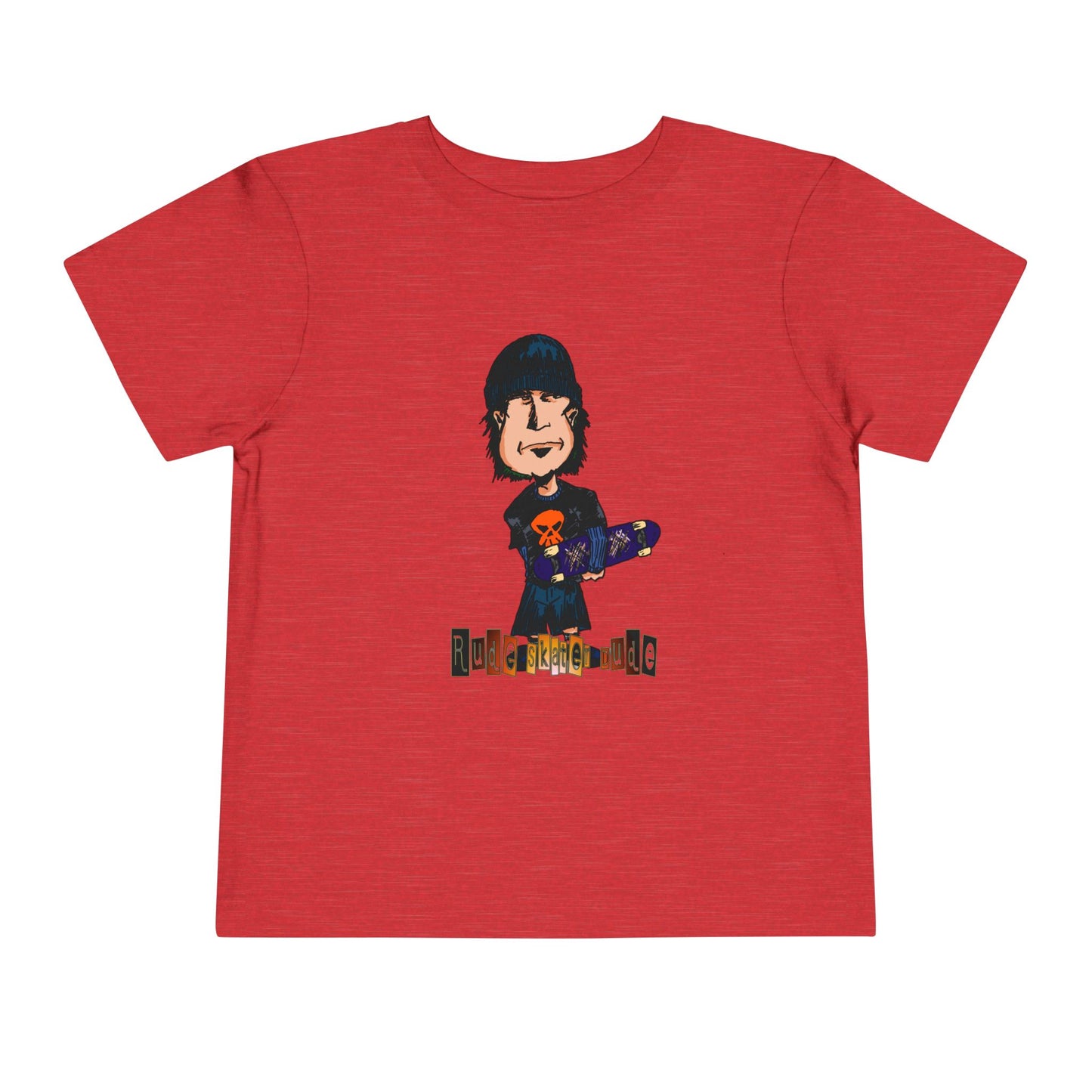 Toddler Tee — Cute Rude Skater Dude Kid Skateboard Graphic Shirt