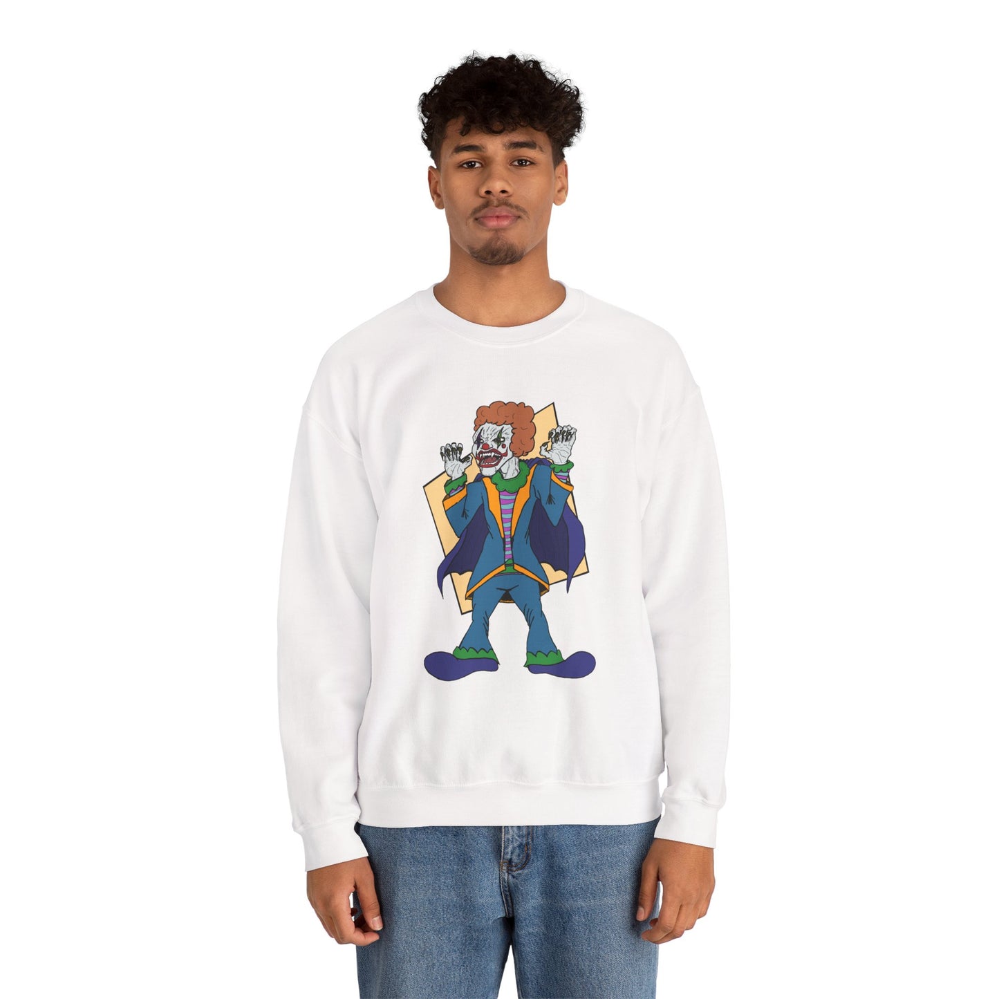 Vampire Clown Funny Horror-Inspired Unisex Crewneck Sweatshirt