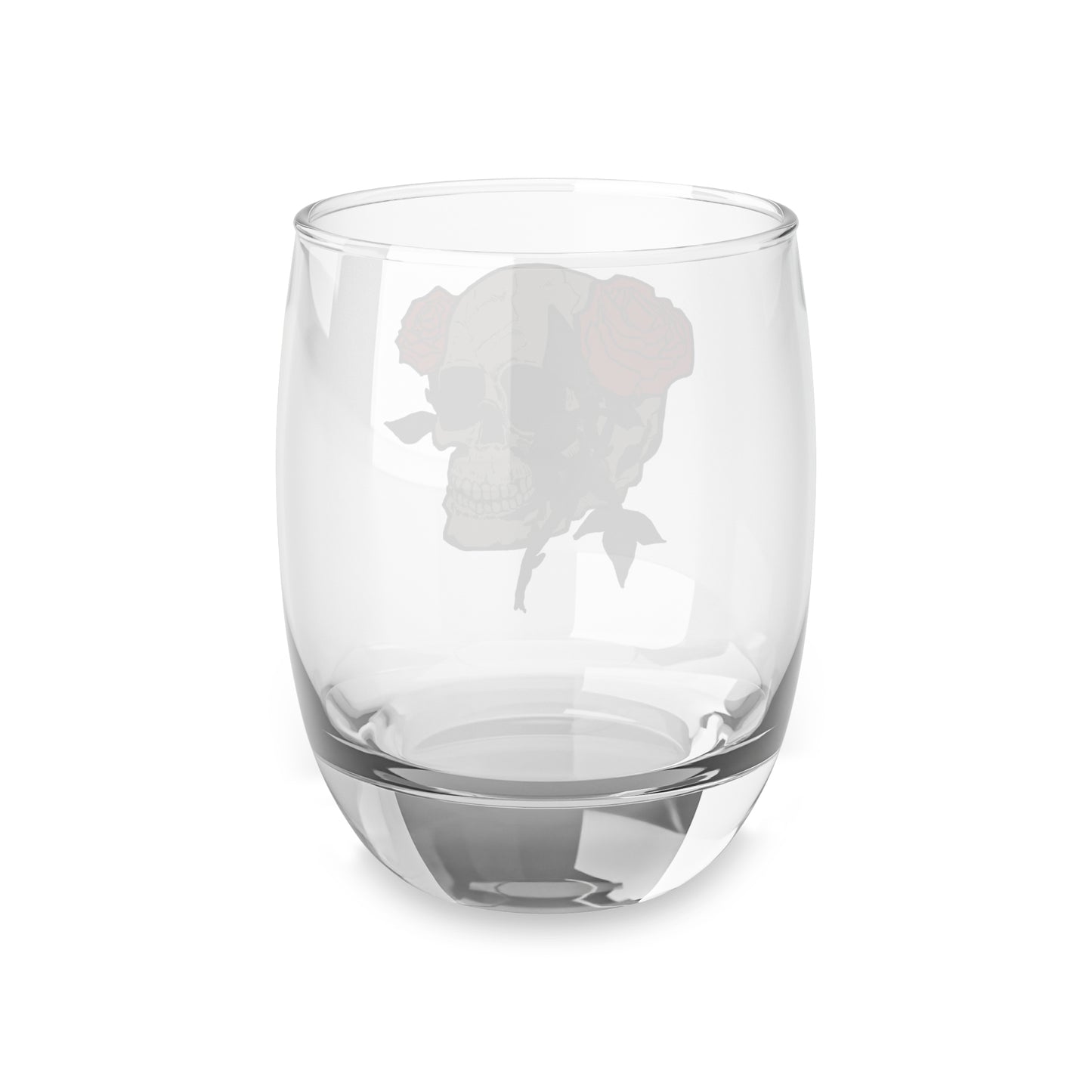 Edgy Skull and Rose Whiskey Glass - Unique Barware for Spirit Lovers