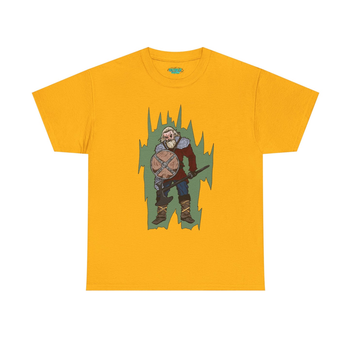 Epic Warrior Graphic Tee, Unisex Heavy Cotton Shirt, Casual Wear, Gamer Gift, Medieval Art Clothing, Battle Theme Fashion