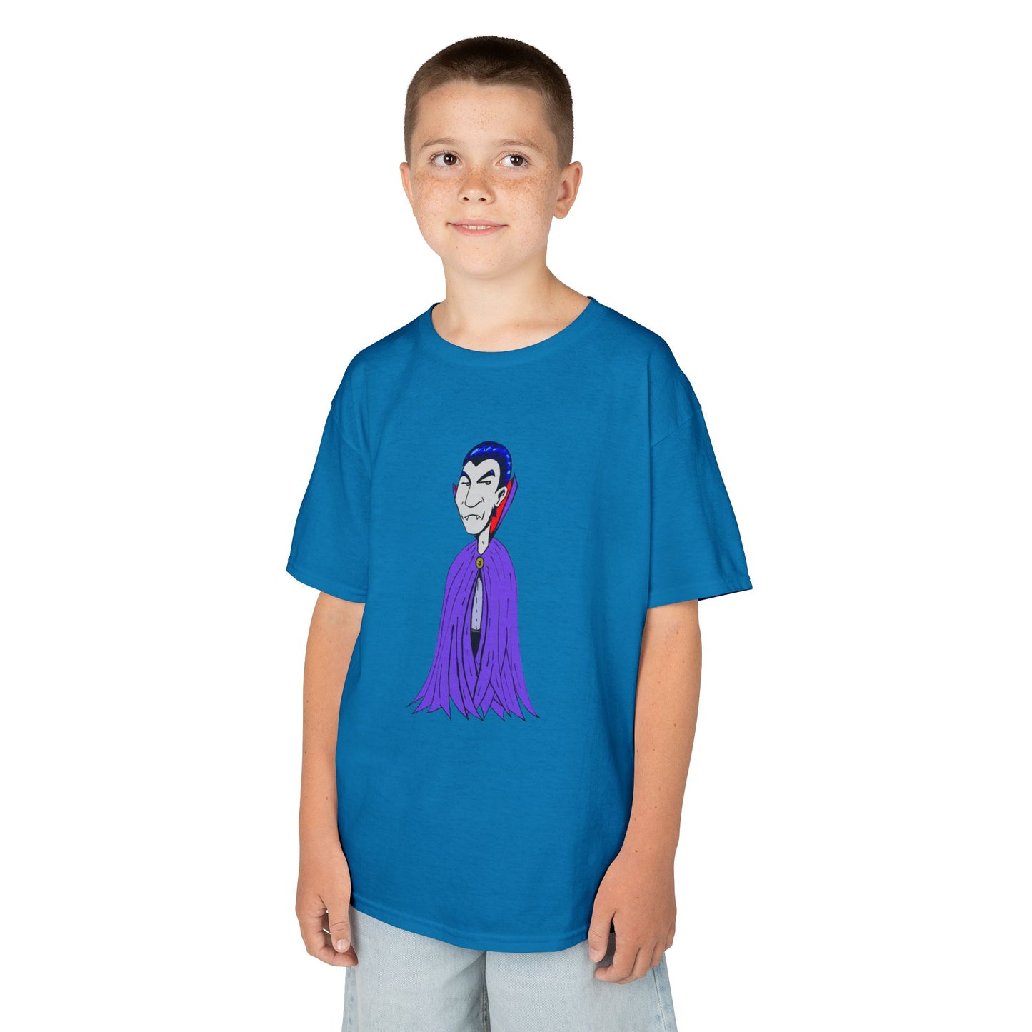 Kids Vampire T-Shirt — Cute Purple Dracula Tee for Halloween