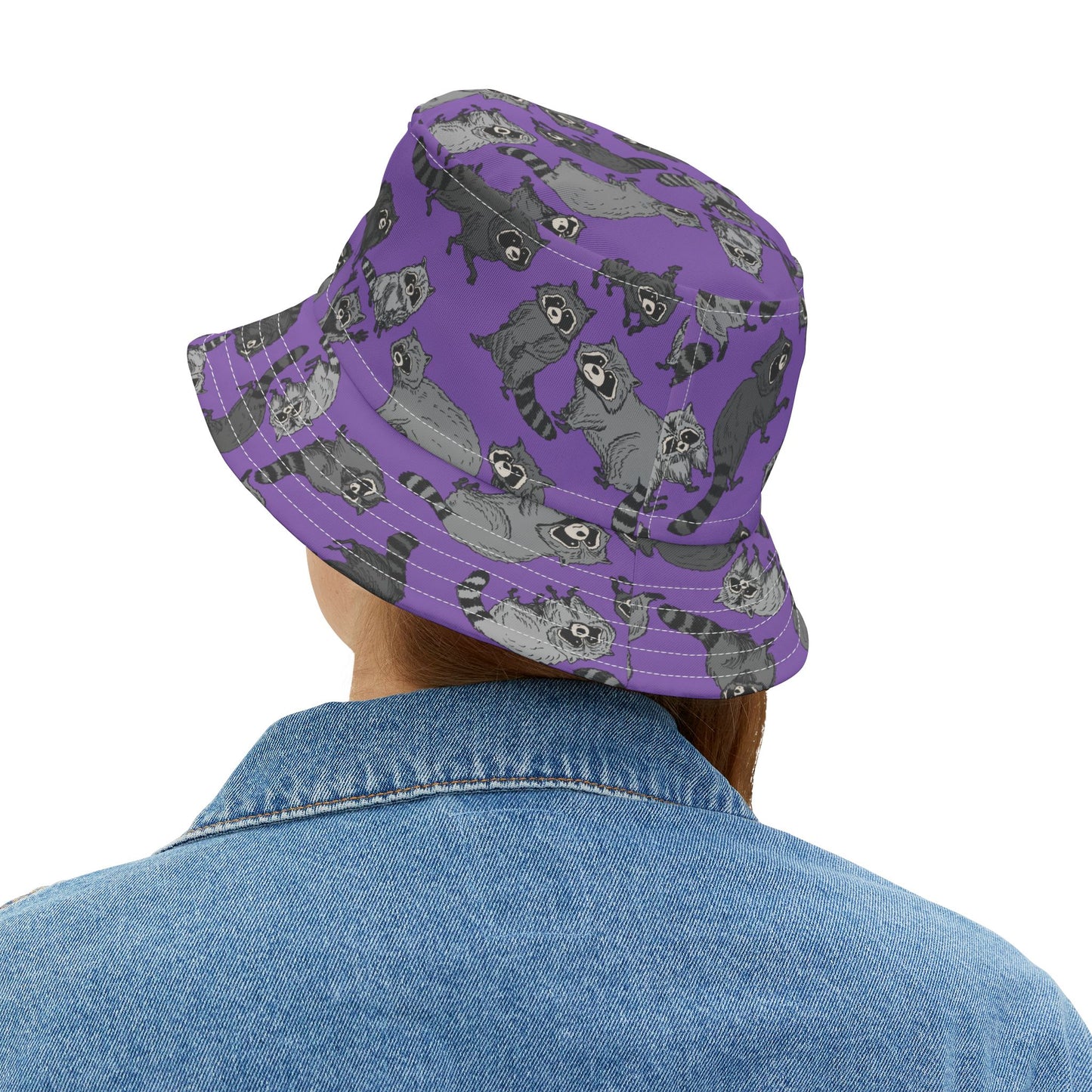 Raccoon Adventure Bucket Hat - Trendy AOP Hat, for Nature Lovers, Summer Outfits, Camping Gear, Gift for Outdoor Enthusiasts
